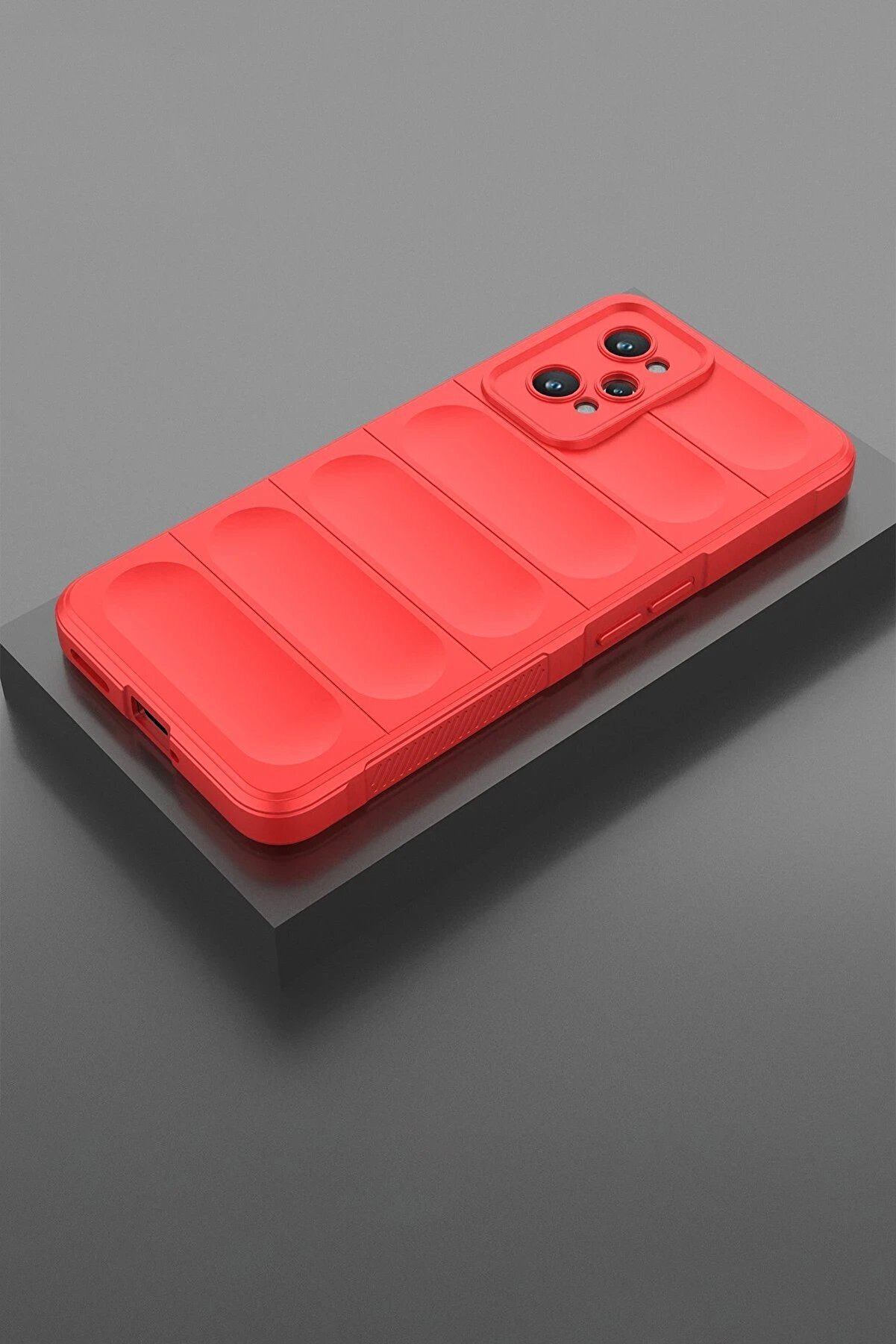 Realme Gt2 5G Kılıf Opti̇mum Si̇li̇kon - Kırmızı - Dropx8519-9296