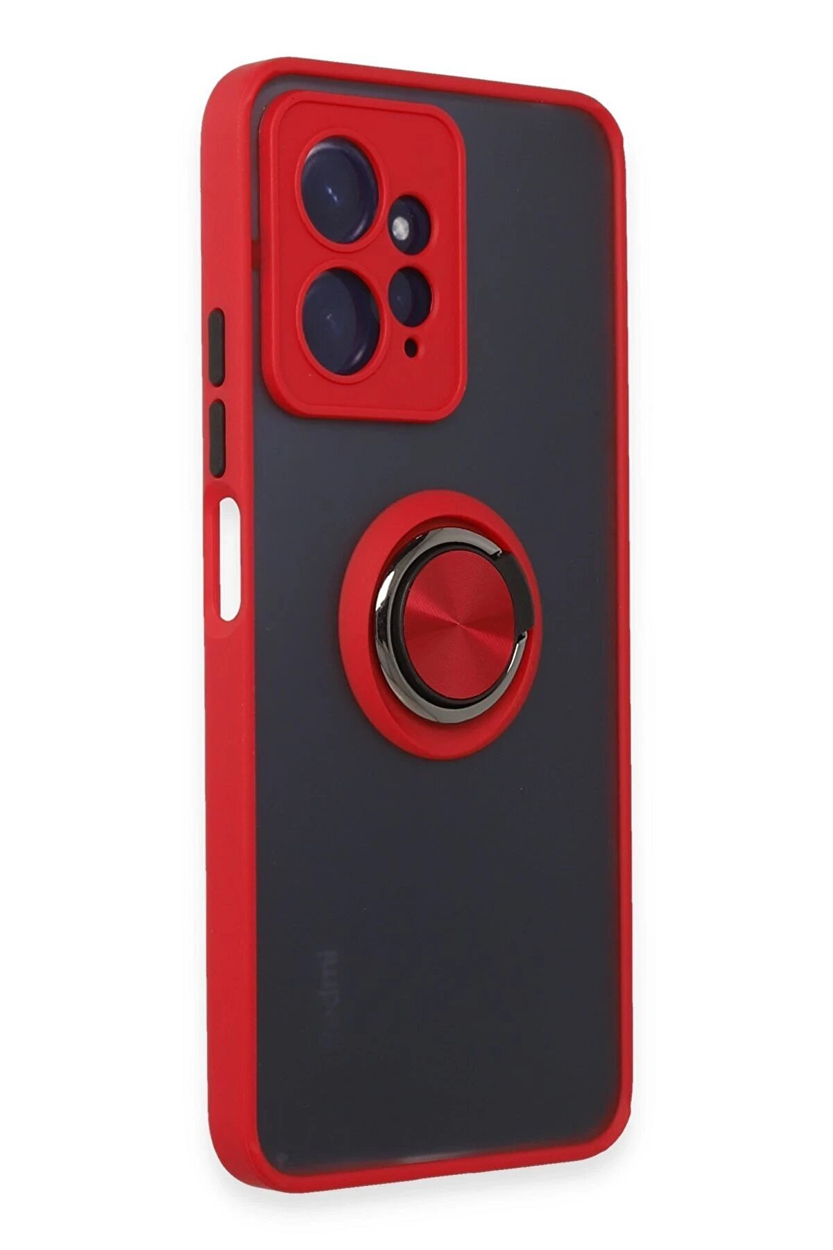 Xi̇aomi̇ Redmi̇ Note 12 4G Kılıf Montreal Yüzüklü Si̇li̇kon Kapak - Kırmızı - Dropx7776-8486
