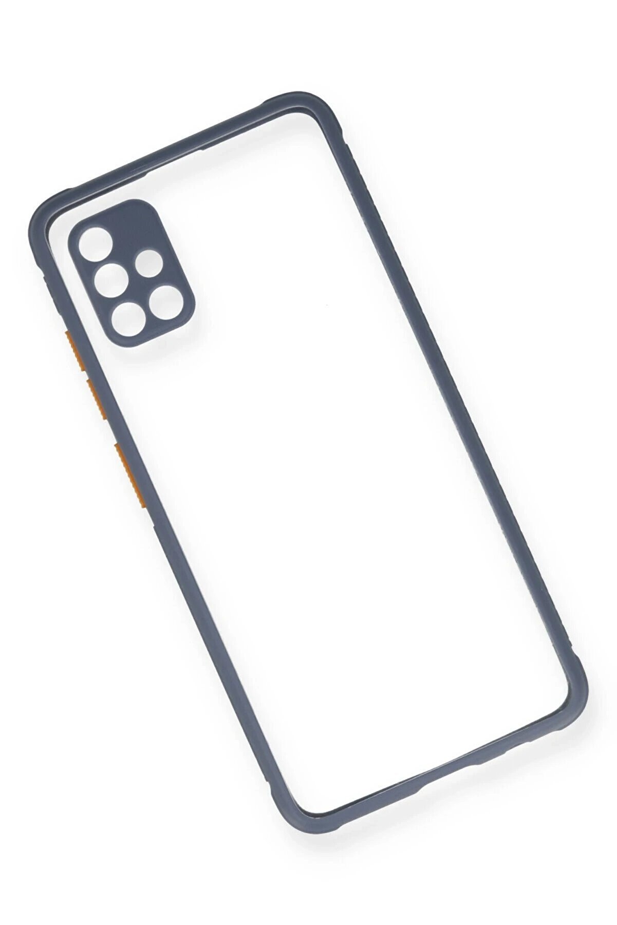 Samsung Galaxy A71 Kılıf Mi̇ami̇ Şeffaf Si̇li̇kon - Gri̇ - Dropx9192-1935