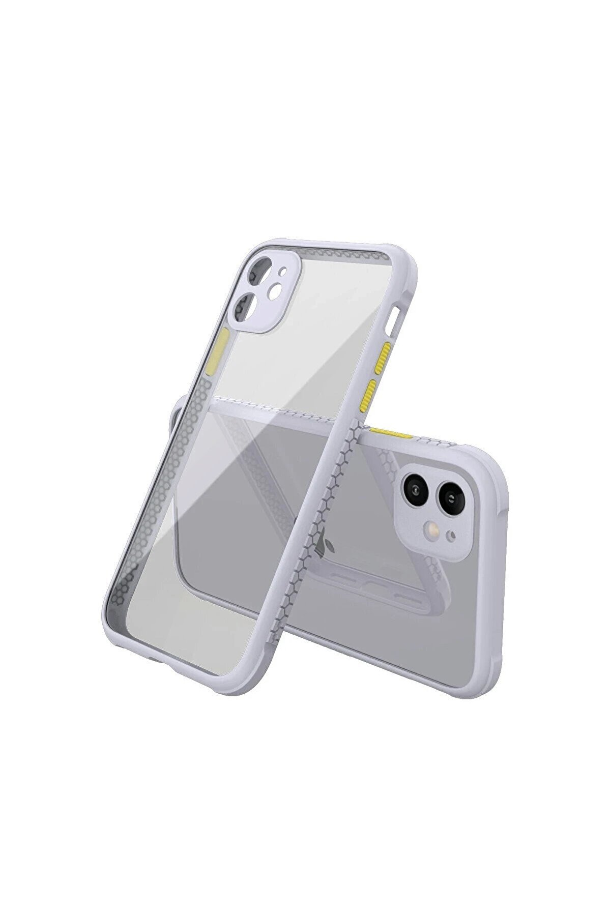 CepteToptan iPhone 12 Mini Kılıf Miami Şeffaf Silikon - Lila - DROPX9228-8139