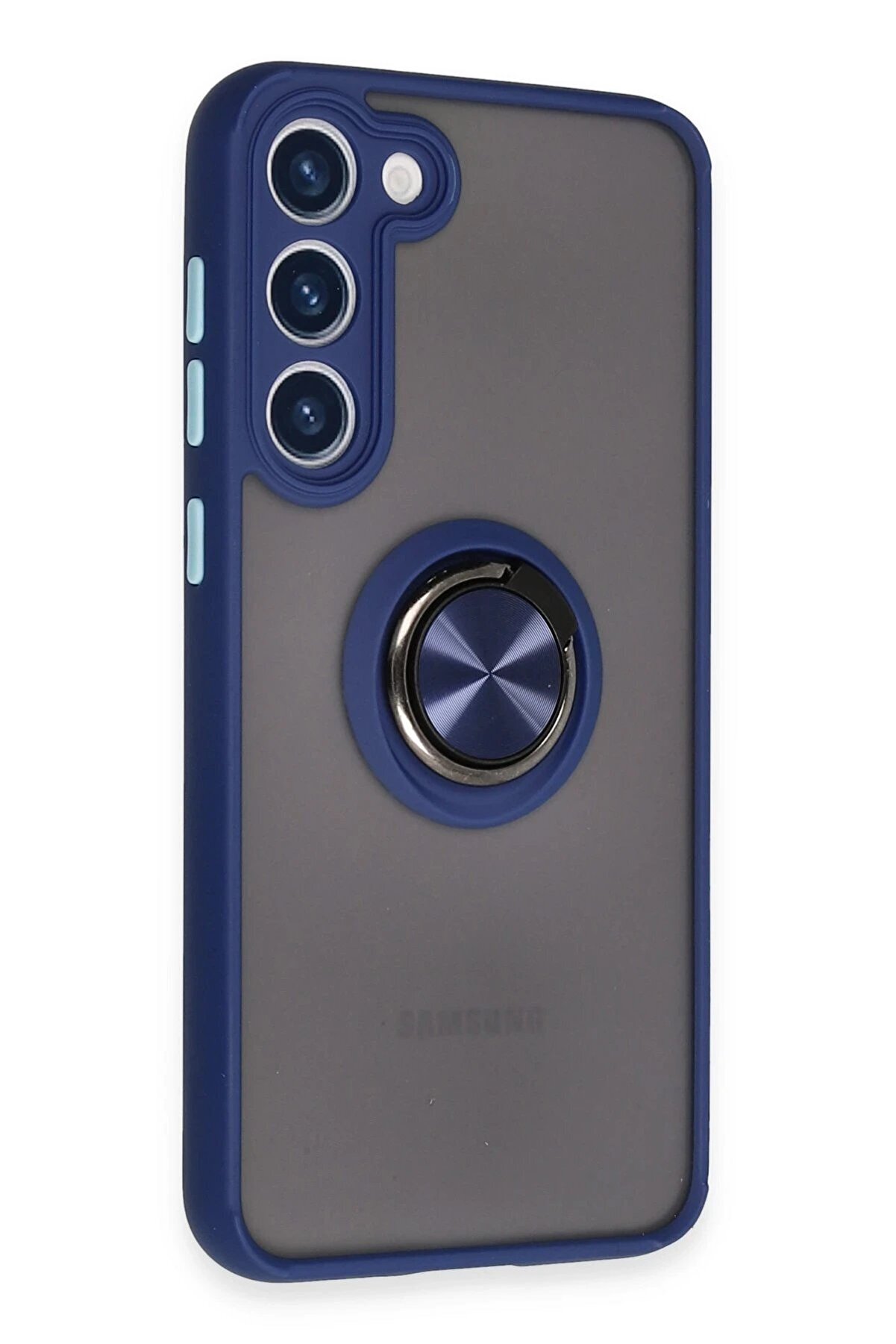 Samsung Galaxy S23 Plus Kılıf Montreal Yüzüklü Si̇li̇kon Kapak - Laci̇vert - Dropx1274-3854