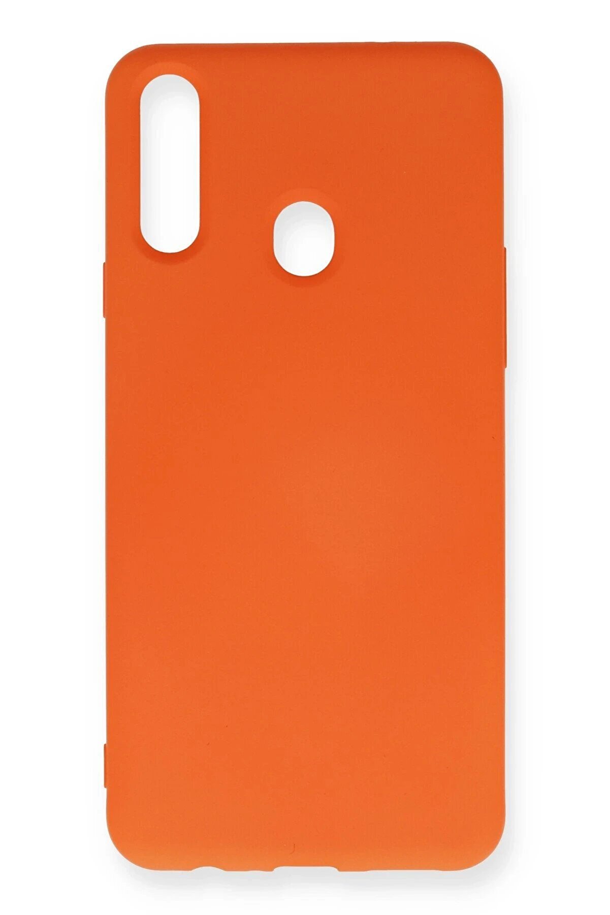 CepteToptan Samsung Galaxy A20S Kılıf Nano içi Kadife Silikon - Turuncu - DROPX1194-5636