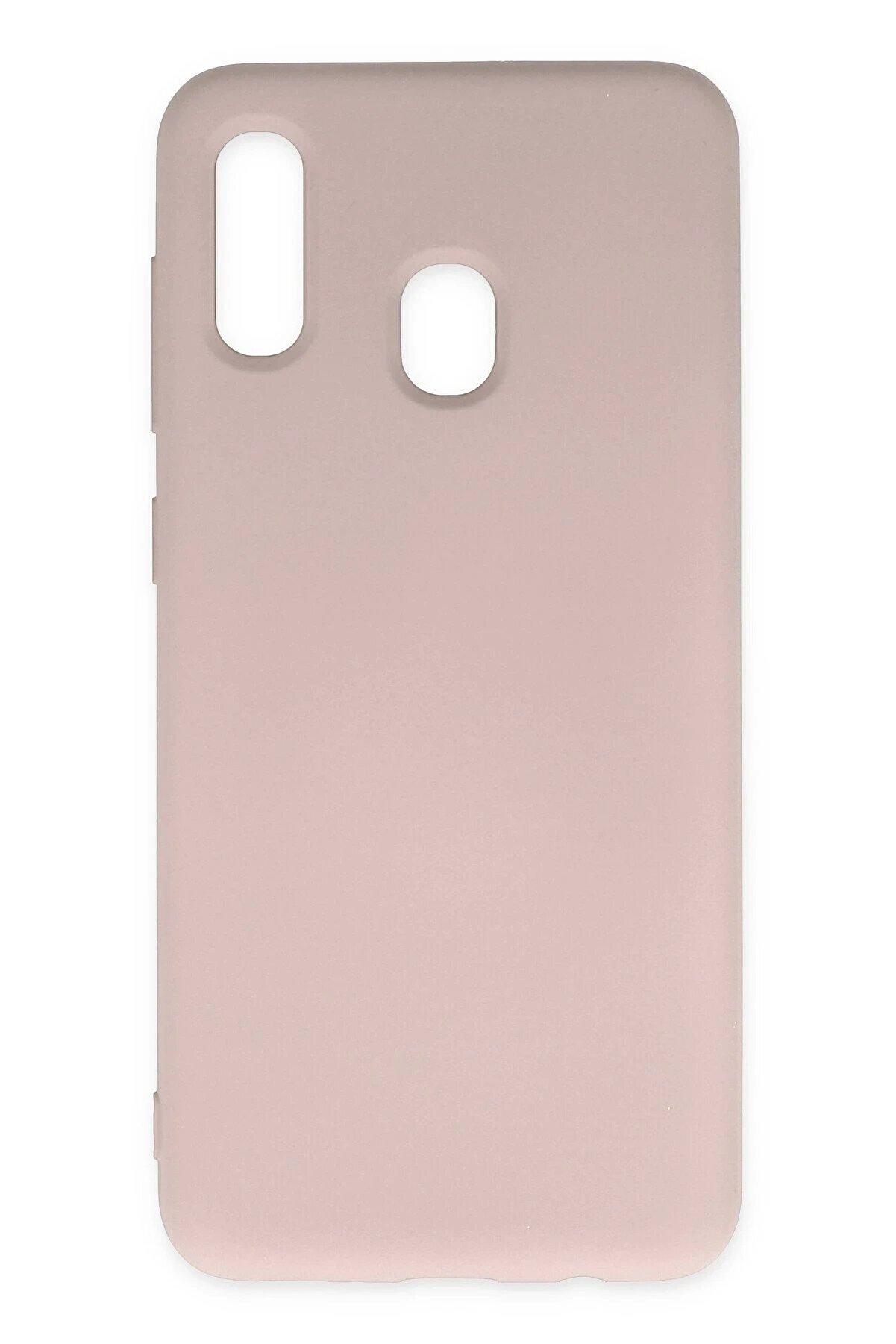 CepteToptan Samsung Galaxy A20 Kılıf Nano içi Kadife Silikon - Pudra - DROPX6958-9051