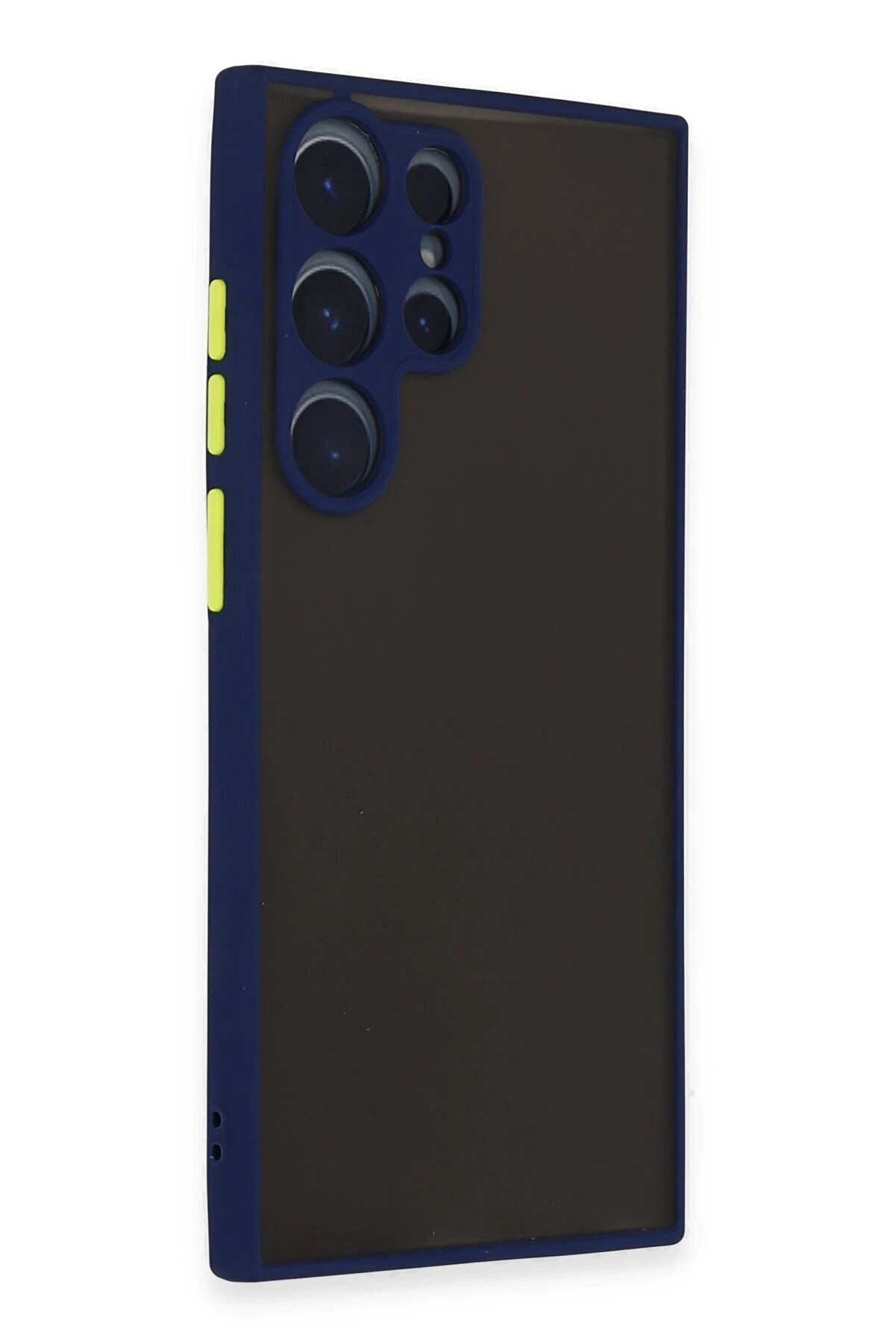 Samsung Galaxy S22 Ultra Kılıf Montreal Si̇li̇kon Kapak - Laci̇vert - Dropx5452-9797