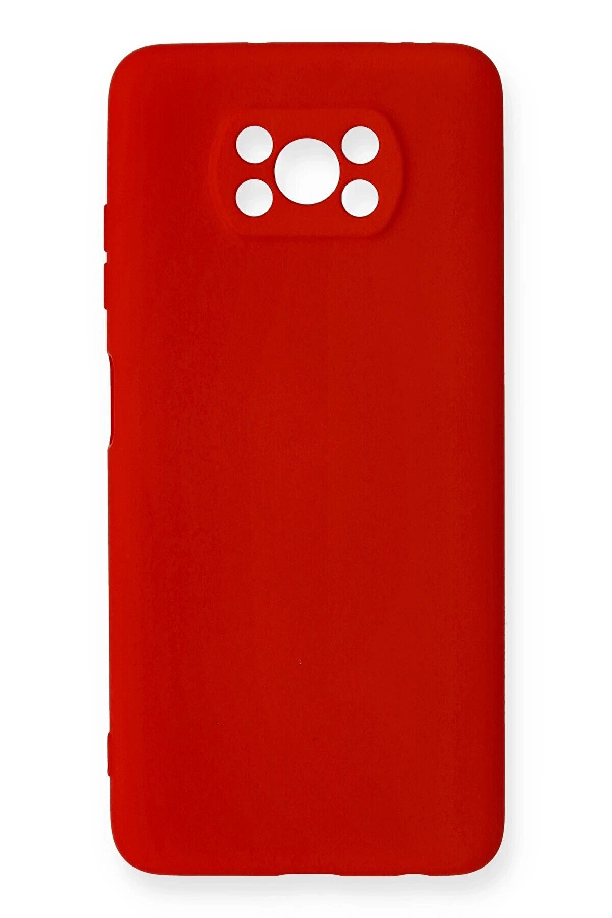 CepteToptan Xiaomi Pocophone X3 Kılıf Nano i&ccedil;i Kadife Silikon - Kırmızı - DROPX7589-4586