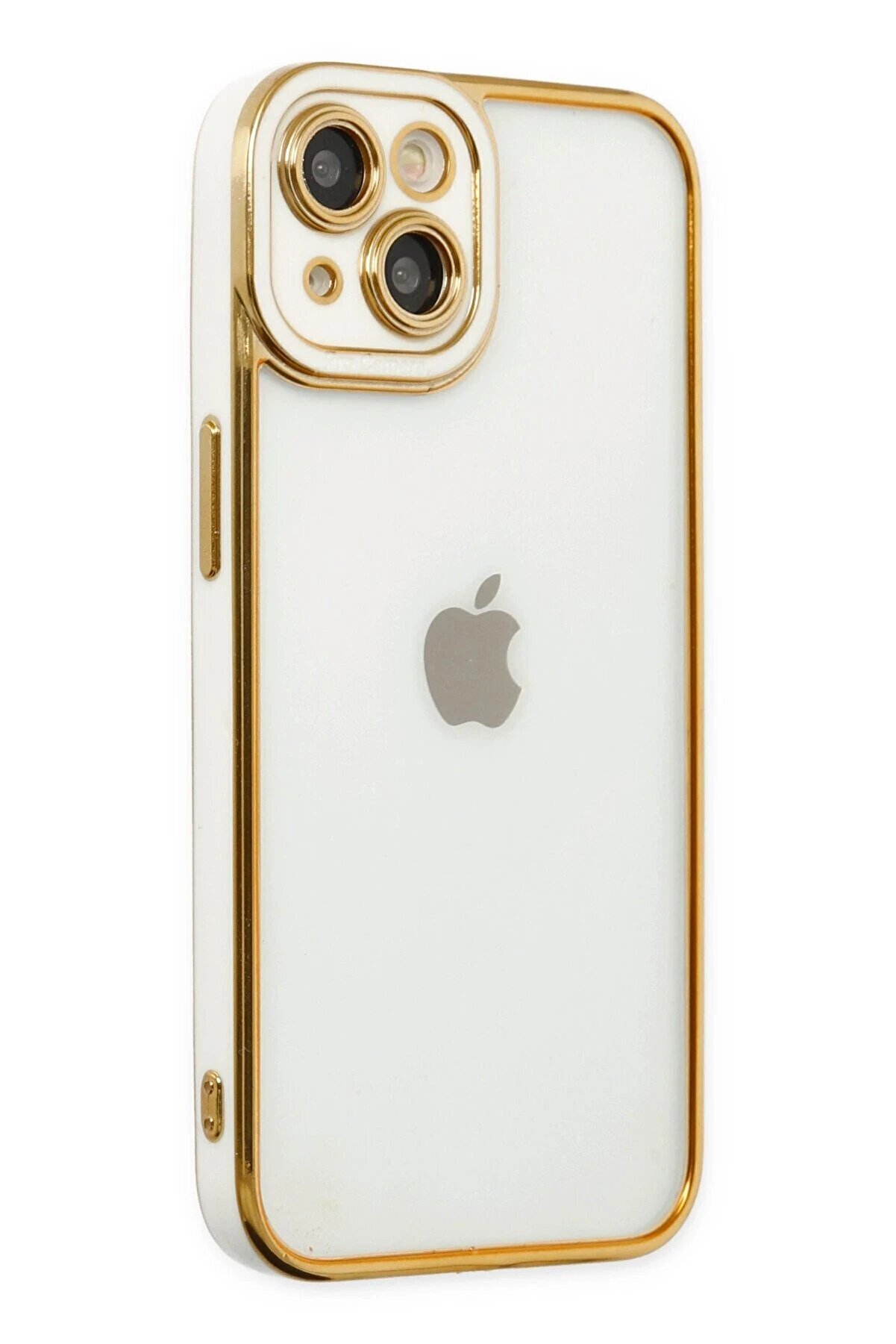 CepteToptan iPhone 14 Plus Kılıf Liva Lens Silikon - Beyaz - DROPX5950-2319