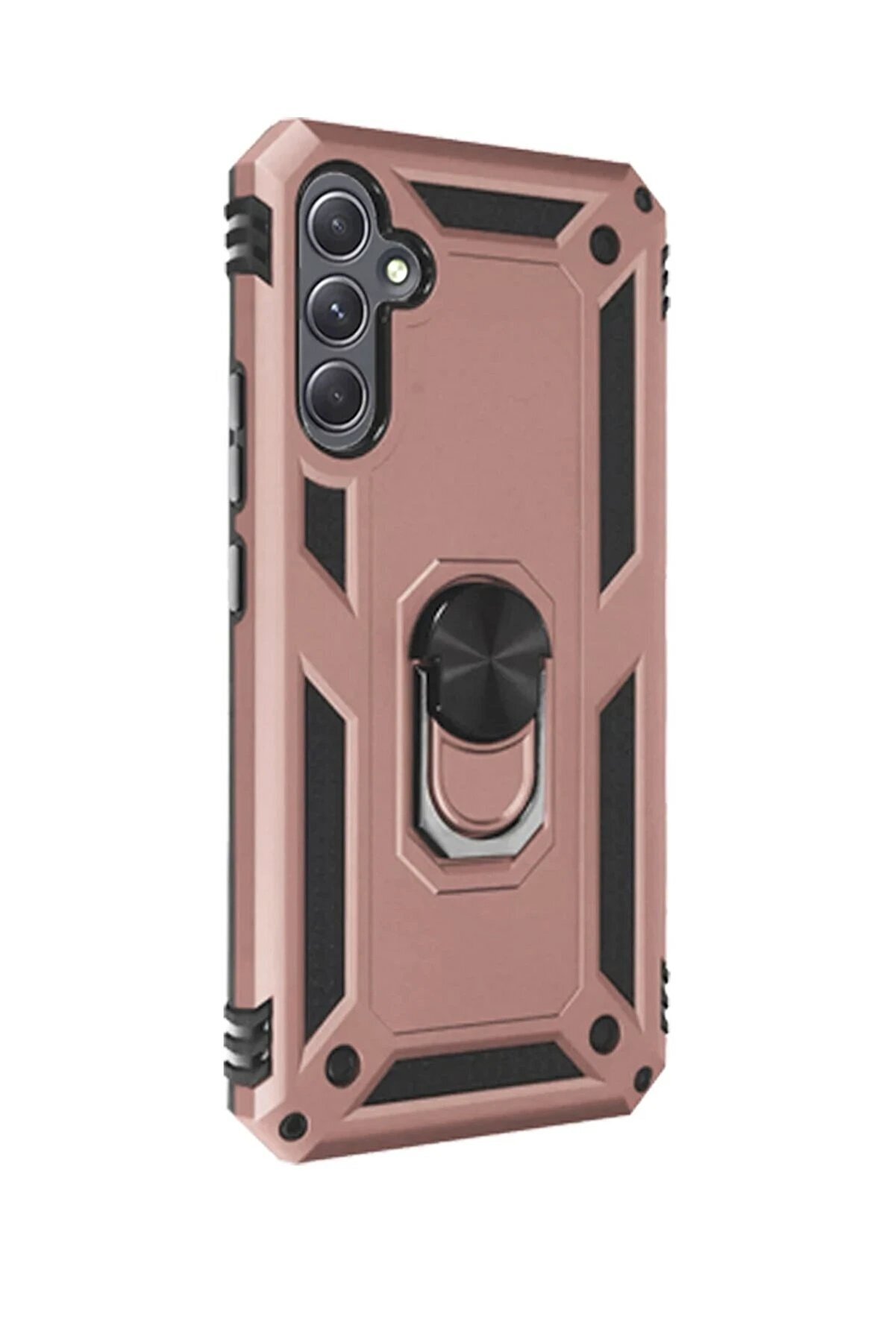 CepteToptan Samsung Galaxy A54 5G Kılıf Sofya Yüzüklü Silikon Kapak - Rose - DROPX3578-5242