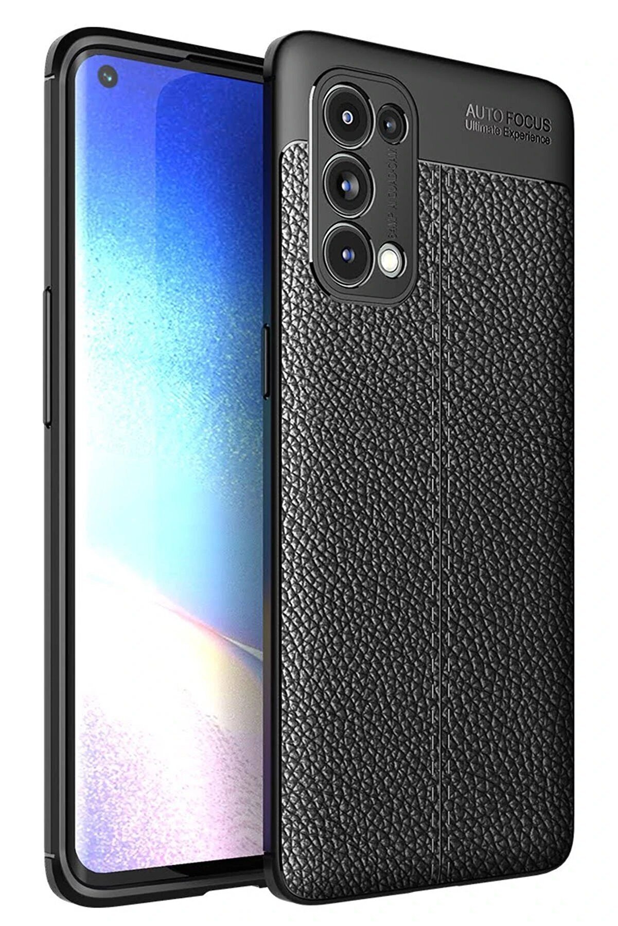 CepteToptan Oppo Reno 5 Pro Kılıf Auto Focus Kapak - Siyah - DROPX6724-3447