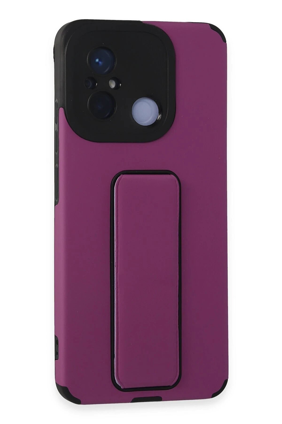 CepteToptan Xiaomi Redmi 12C Kılıf Mega Standlı Silikon - Mor - DROPX3206-2717