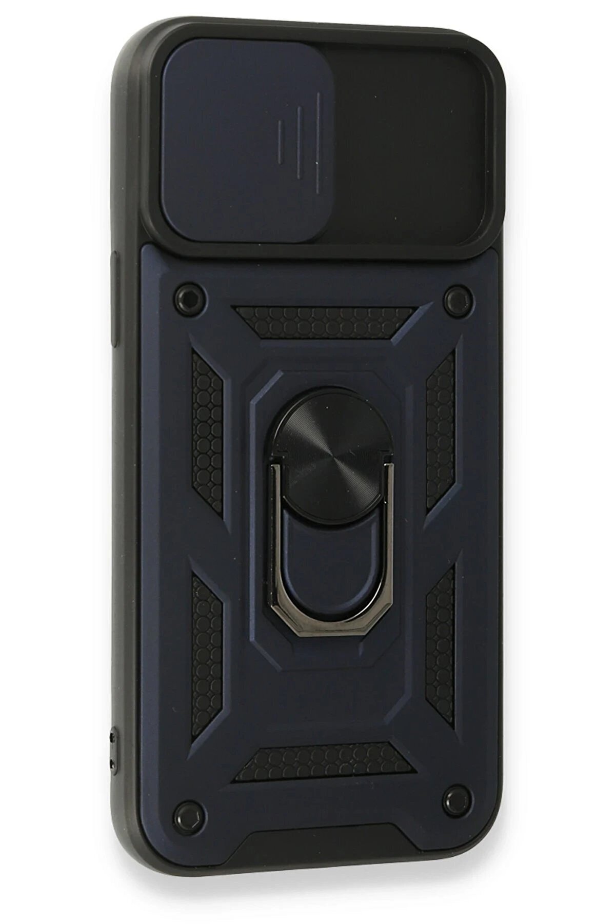 İphone 15 Pro Kılıf Pars Lens Y&uuml;z&uuml;kl&uuml; Si̇li̇kon - Laci̇vert - Dropx2554-9044