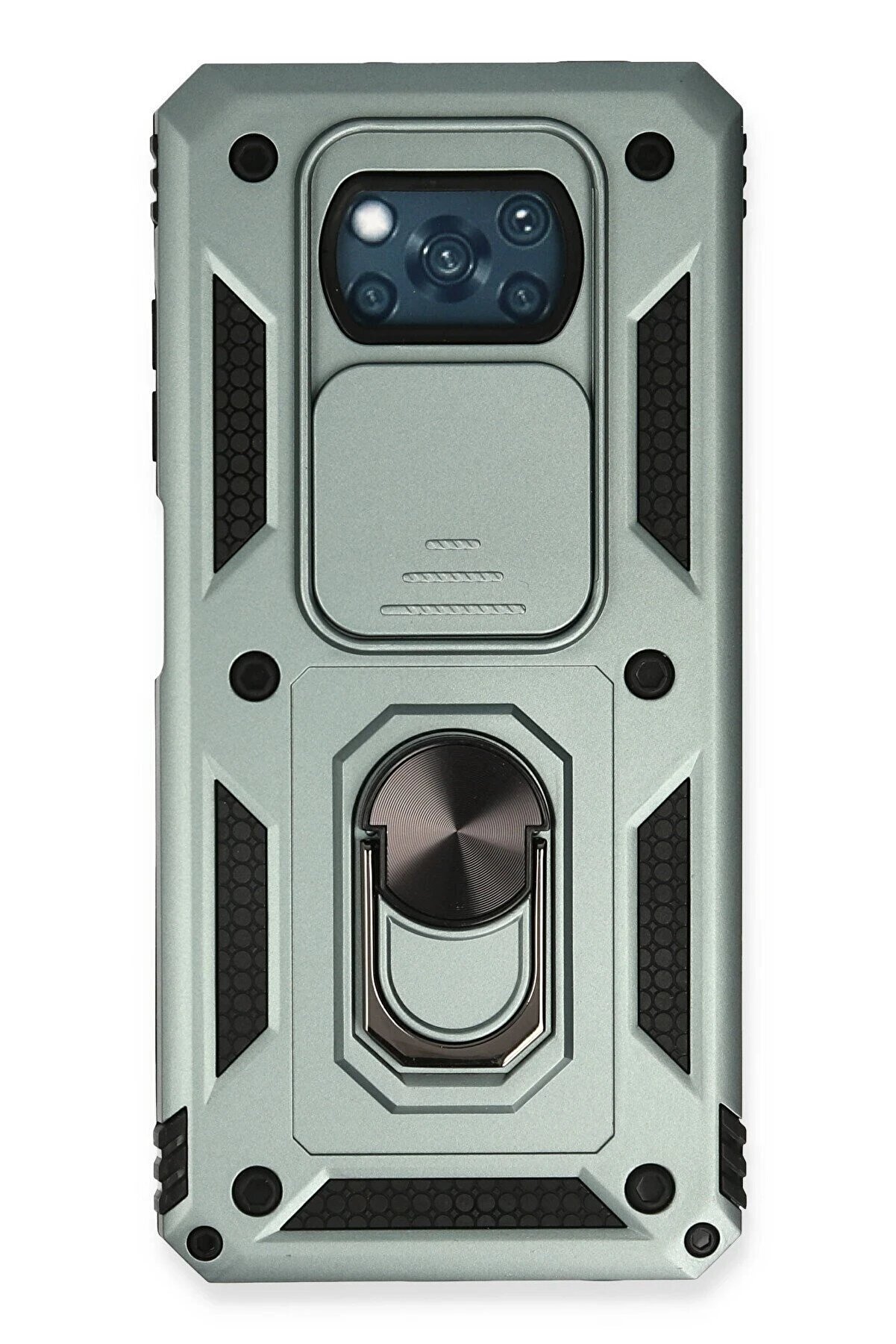 CepteToptan Xiaomi Pocophone X3 Kılıf Pars Lens Y&uuml;z&uuml;kl&uuml; Silikon - Yeşil - DROPX7571-5723