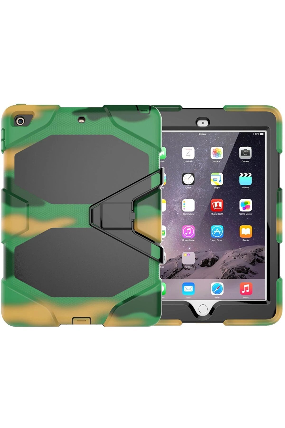 DropCep iPad 5 Air 9.7 Kılıf Griffin Tablet Kapak - Kamuflaj - Ogz5245-9724