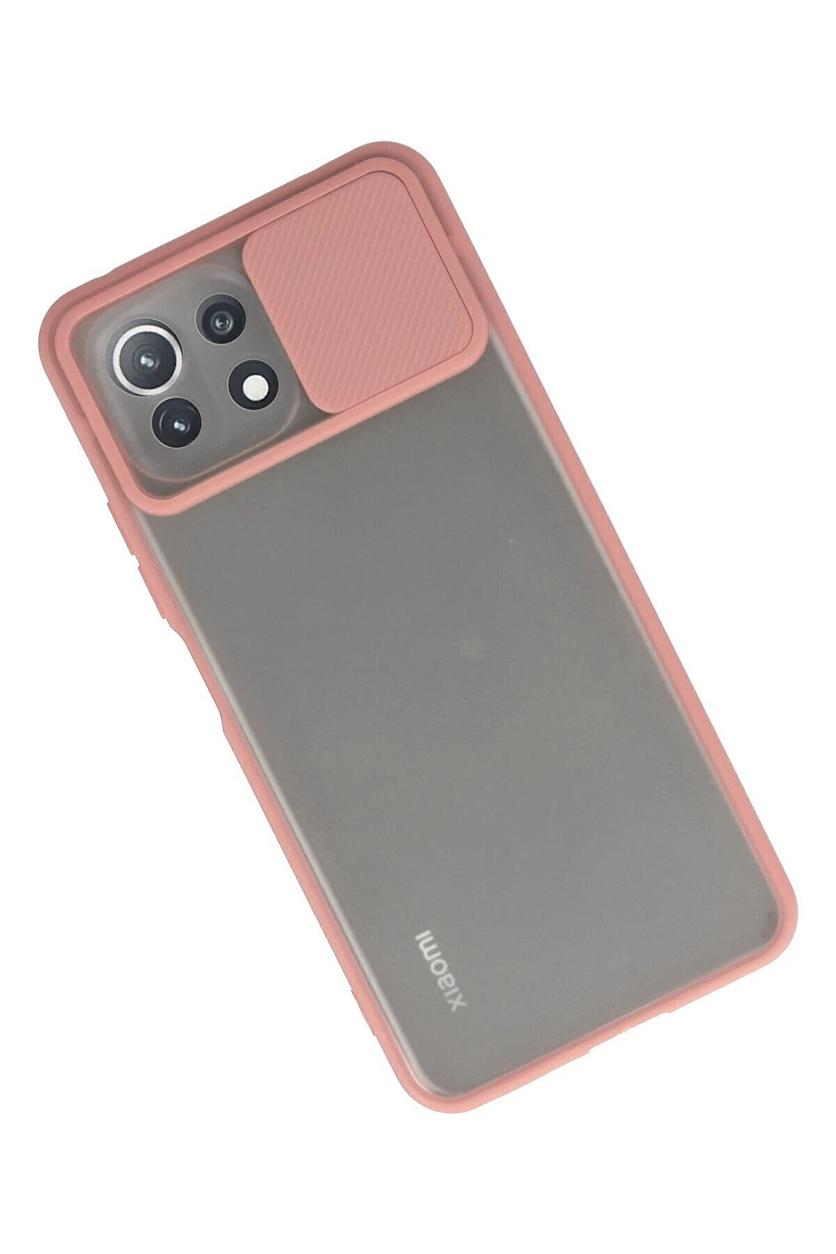 Xi̇aomi̇ Mi̇ 11 Li̇te Kılıf Palm Buzlu Kamera Sürgülü Si̇li̇kon - Pembe - Dropx5017-5884