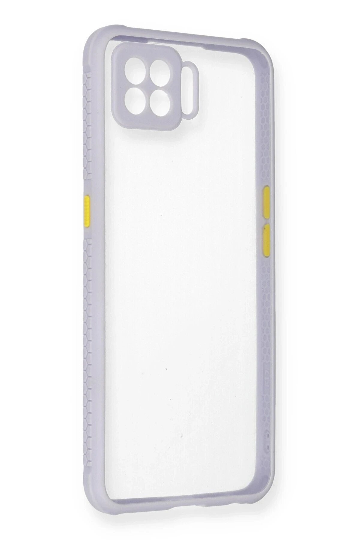 CepteToptan Oppo A73 Kılıf Miami Şeffaf Silikon - Lila - DROPX9979-1789