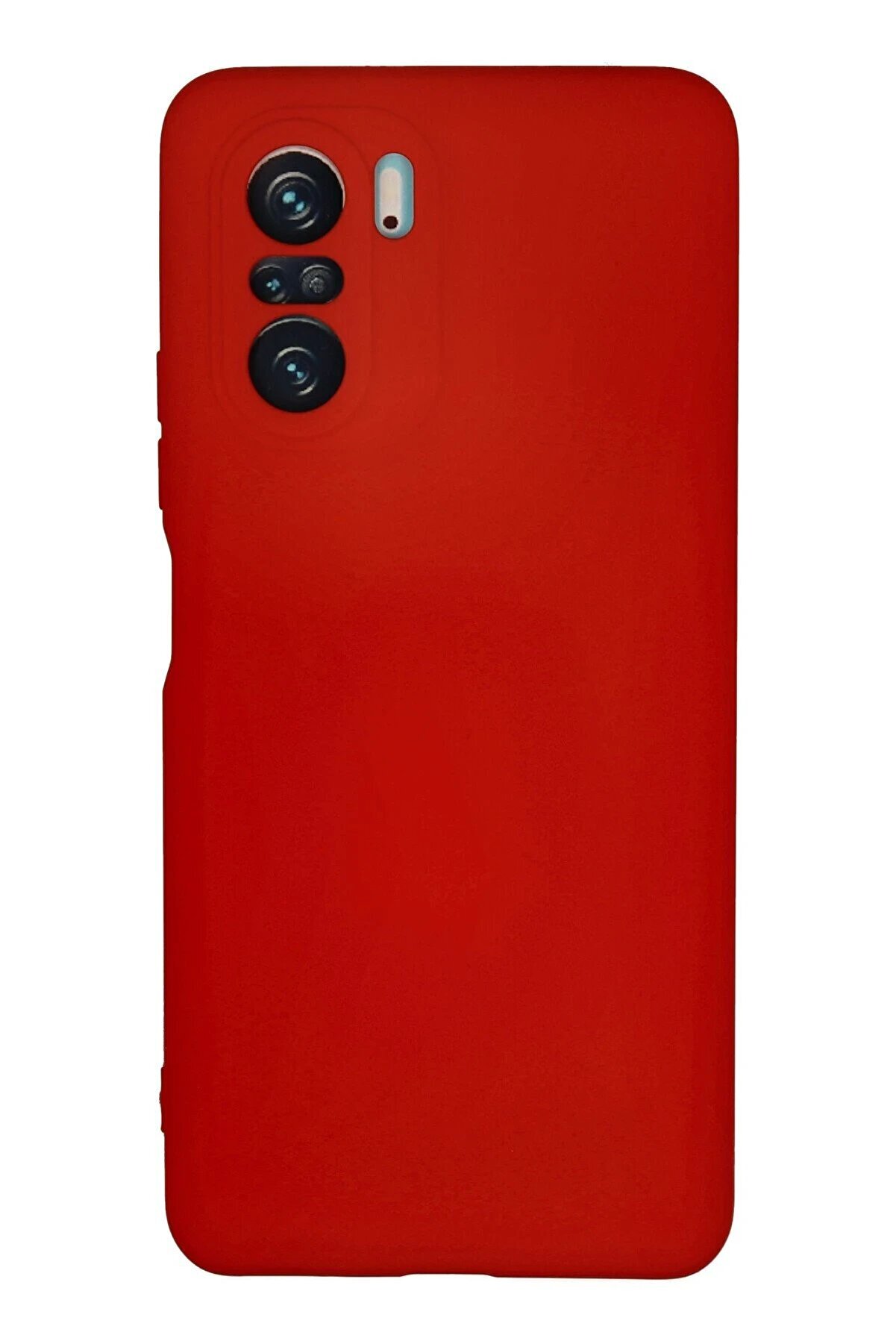 CepteToptan Xiaomi Poco F3 Kılıf Nano içi Kadife Silikon - Kırmızı - DROPX1622-4499