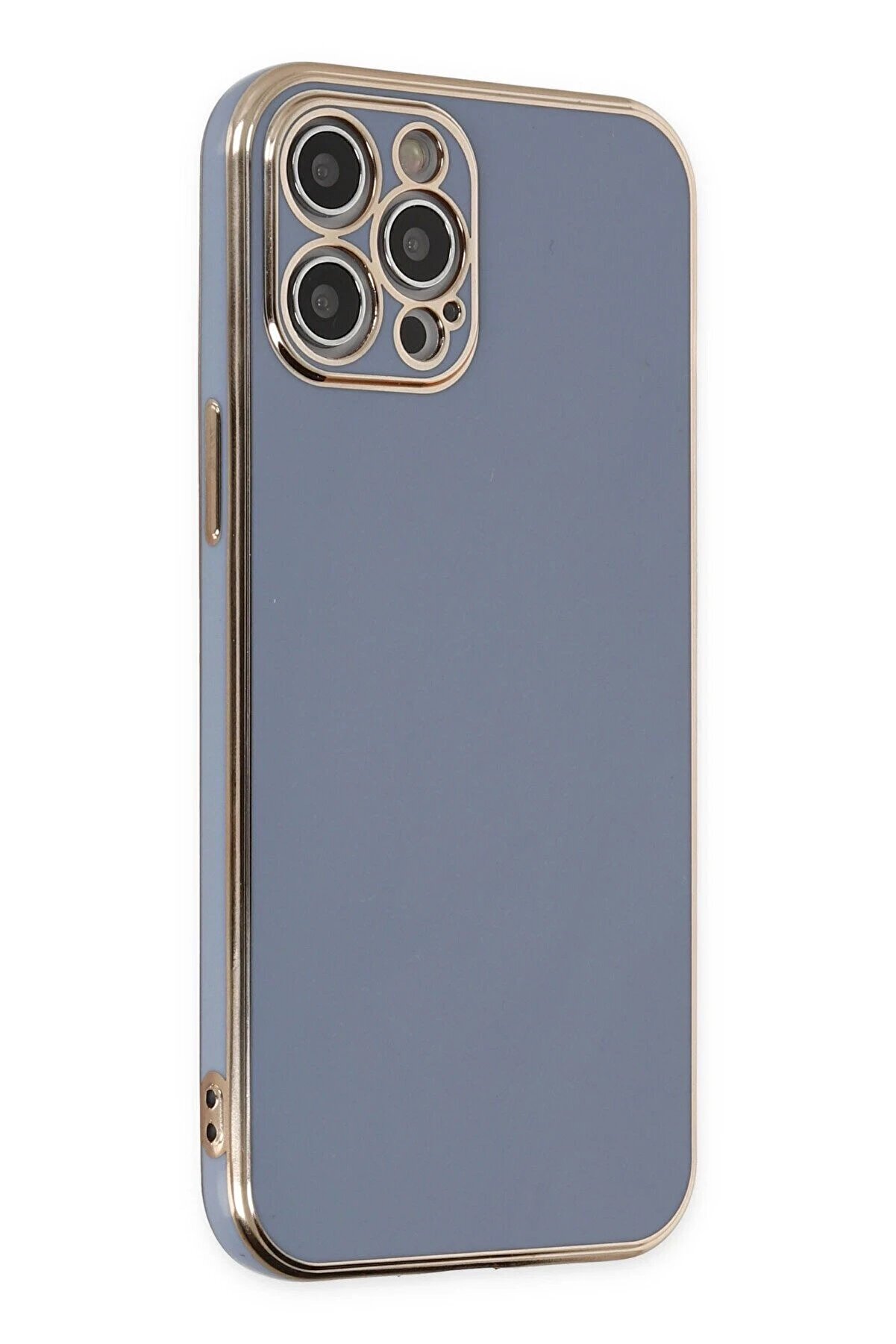 İphone 12 Pro Max Kılıf Volet Si̇li̇kon - Mavi̇ - Dropx4424-9263