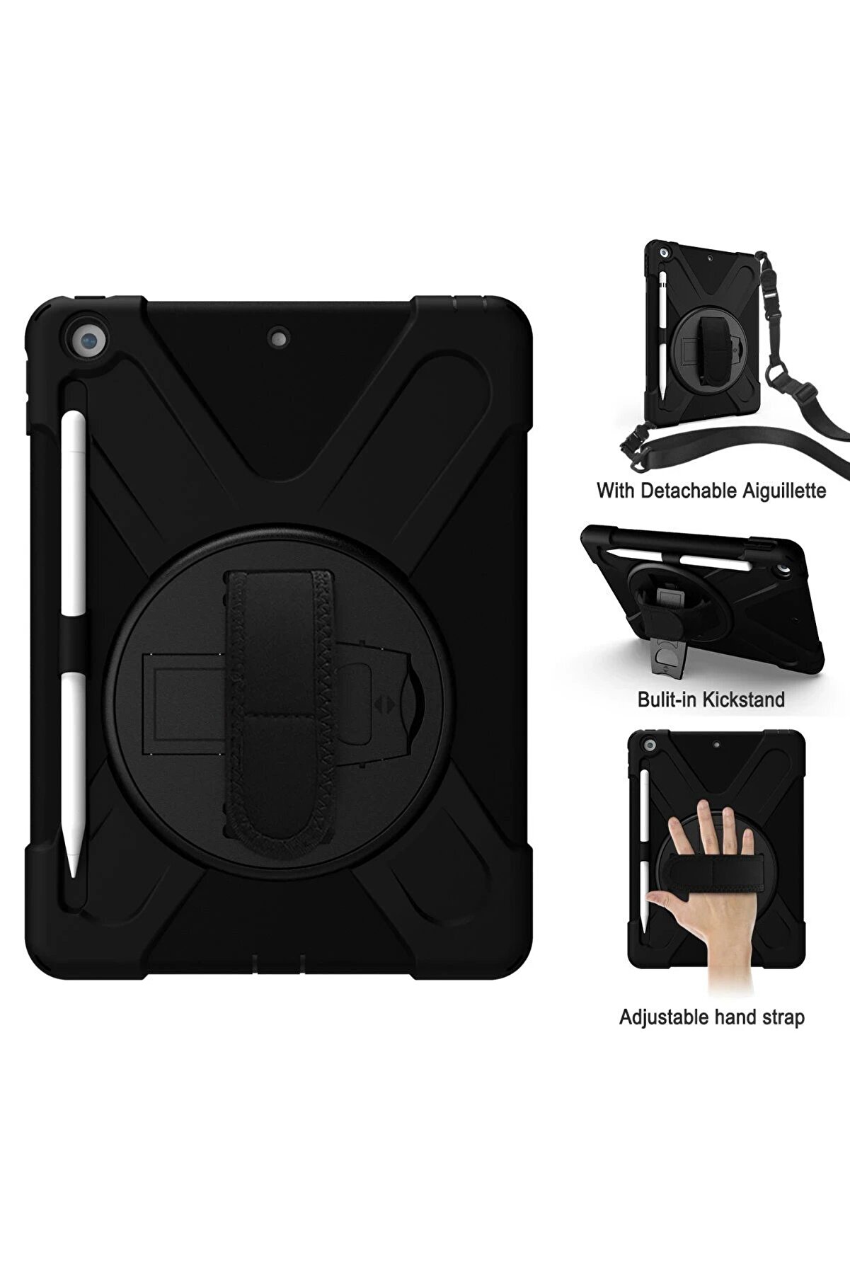 İpad 5 Ai̇r 9.7 Kılıf Amazi̇ng Tablet Kapak - Si̇yah - Dropx4313-1982