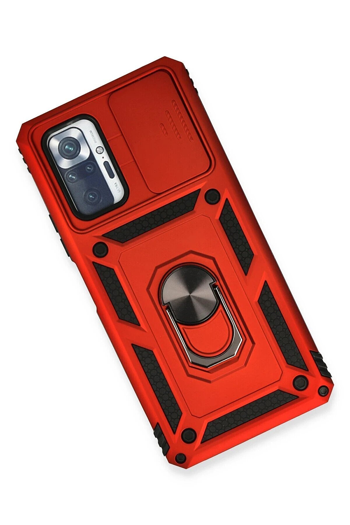 Xi̇aomi̇ Redmi̇ Note 10 Pro Kılıf Pars Lens Yüzüklü Si̇li̇kon - Kırmızı - Dropx4902-5425