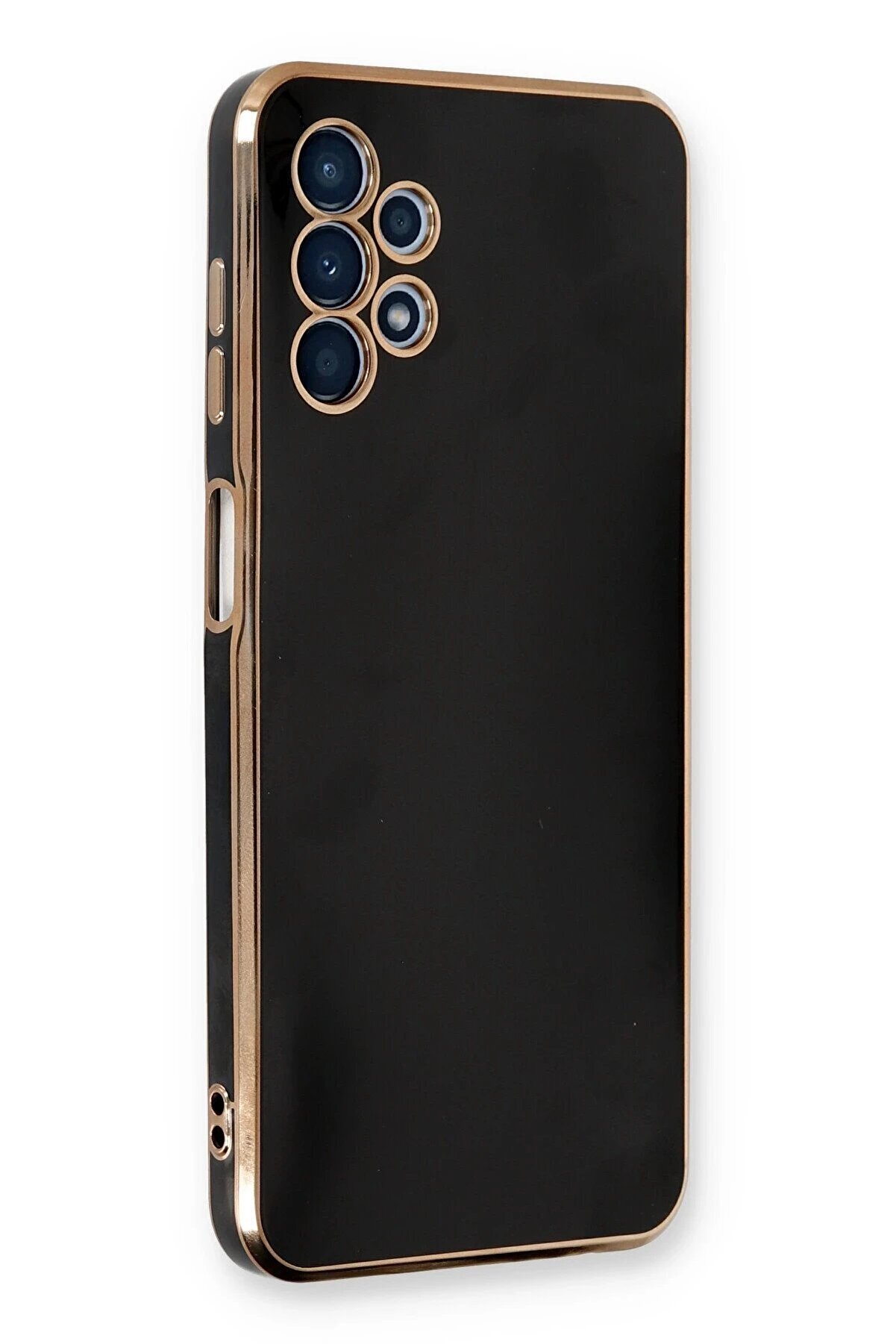 CepteToptan Samsung Galaxy A13 4G Kılıf Volet Silikon - Siyah - DROPX8672-3894