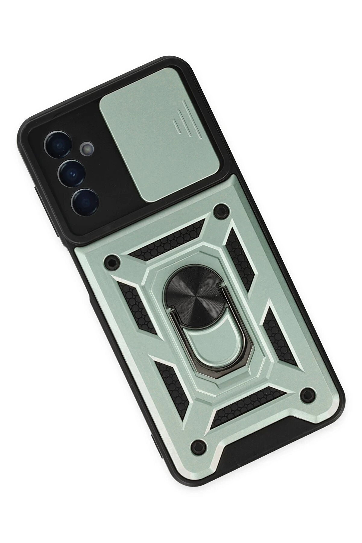 Samsung Galaxy A04S Kılıf Pars Lens Yüzüklü Si̇li̇kon - Yeşi̇l - Dropx1398-1594