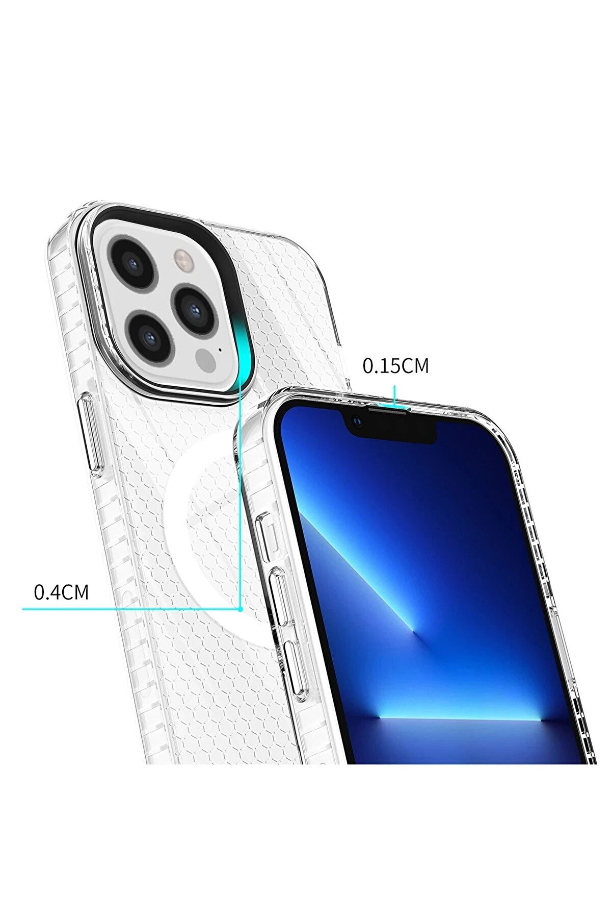 İphone 12 Pro Max Kılıf Beta Magneti̇csafe Si̇li̇kon - Şeffaf - Dropx1940-7291