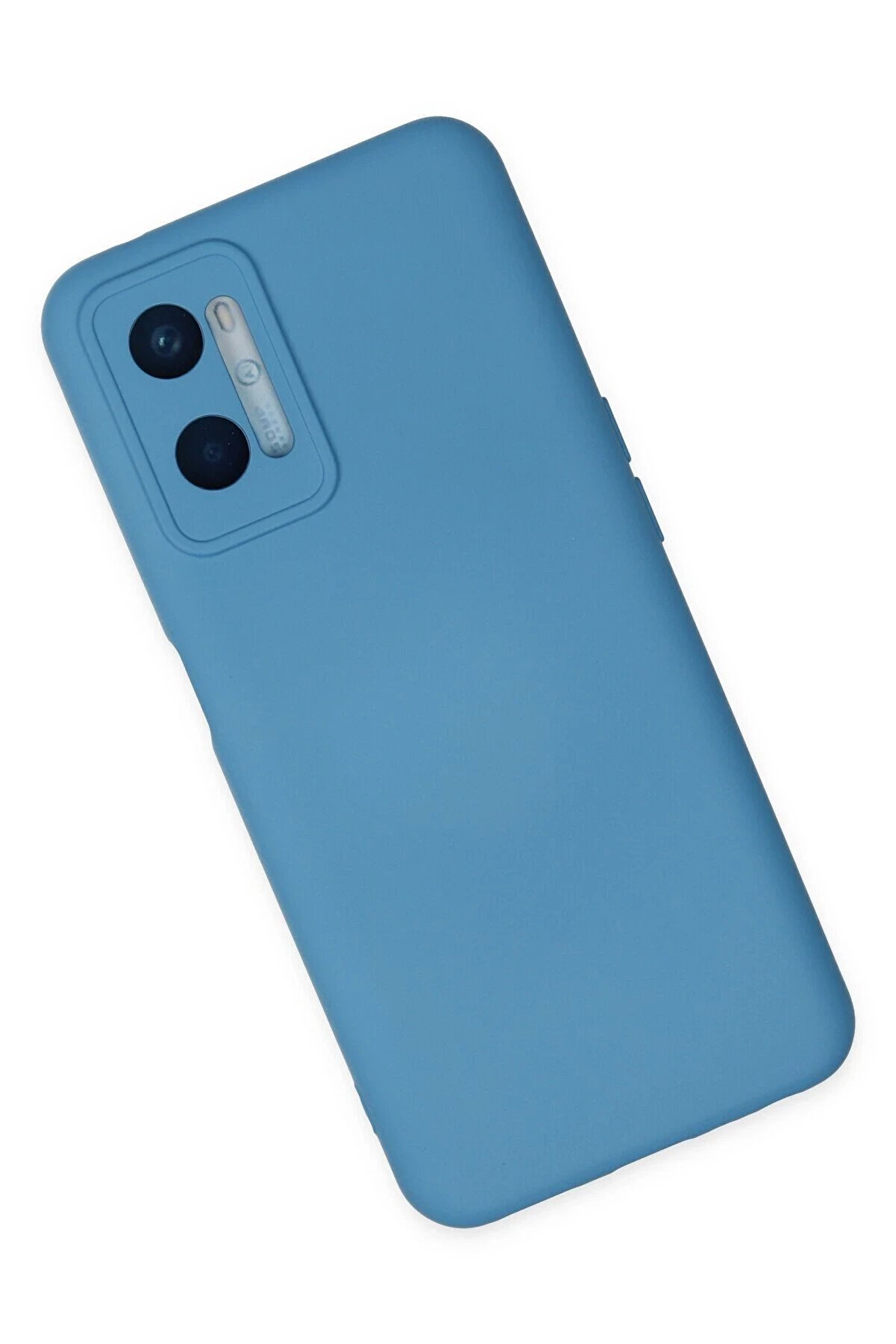 Oppo A96 Kılıf Nano İçi̇ Kadi̇fe Si̇li̇kon - Mavi̇ - Dropx6297-8553