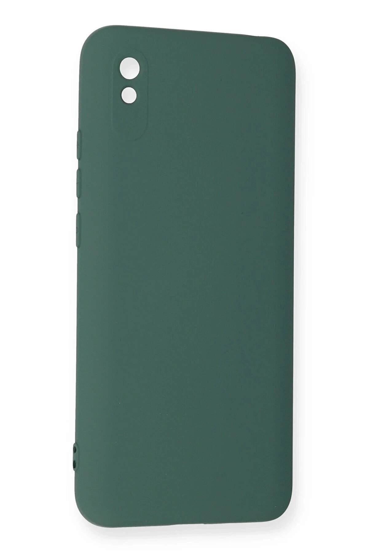 Xi̇aomi̇ Redmi̇ 9A Kılıf Nano İ&ccedil;i̇ Kadi̇fe Si̇li̇kon - Koyu Yeşi̇l - Dropx6004-9491