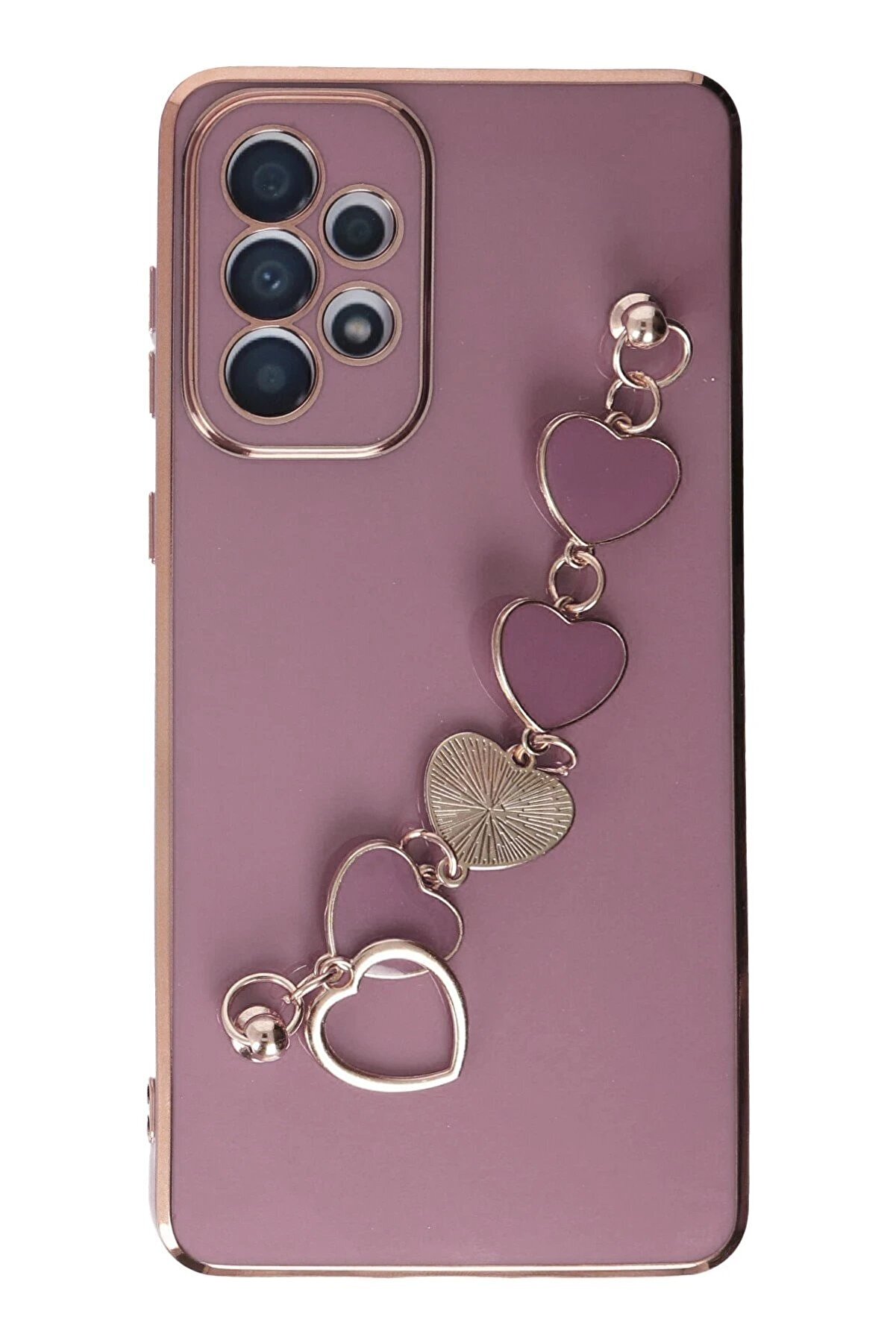 CepteToptan Samsung Galaxy A33 5G Kılıf Esila Silikon - Mor - DROPX8939-7270