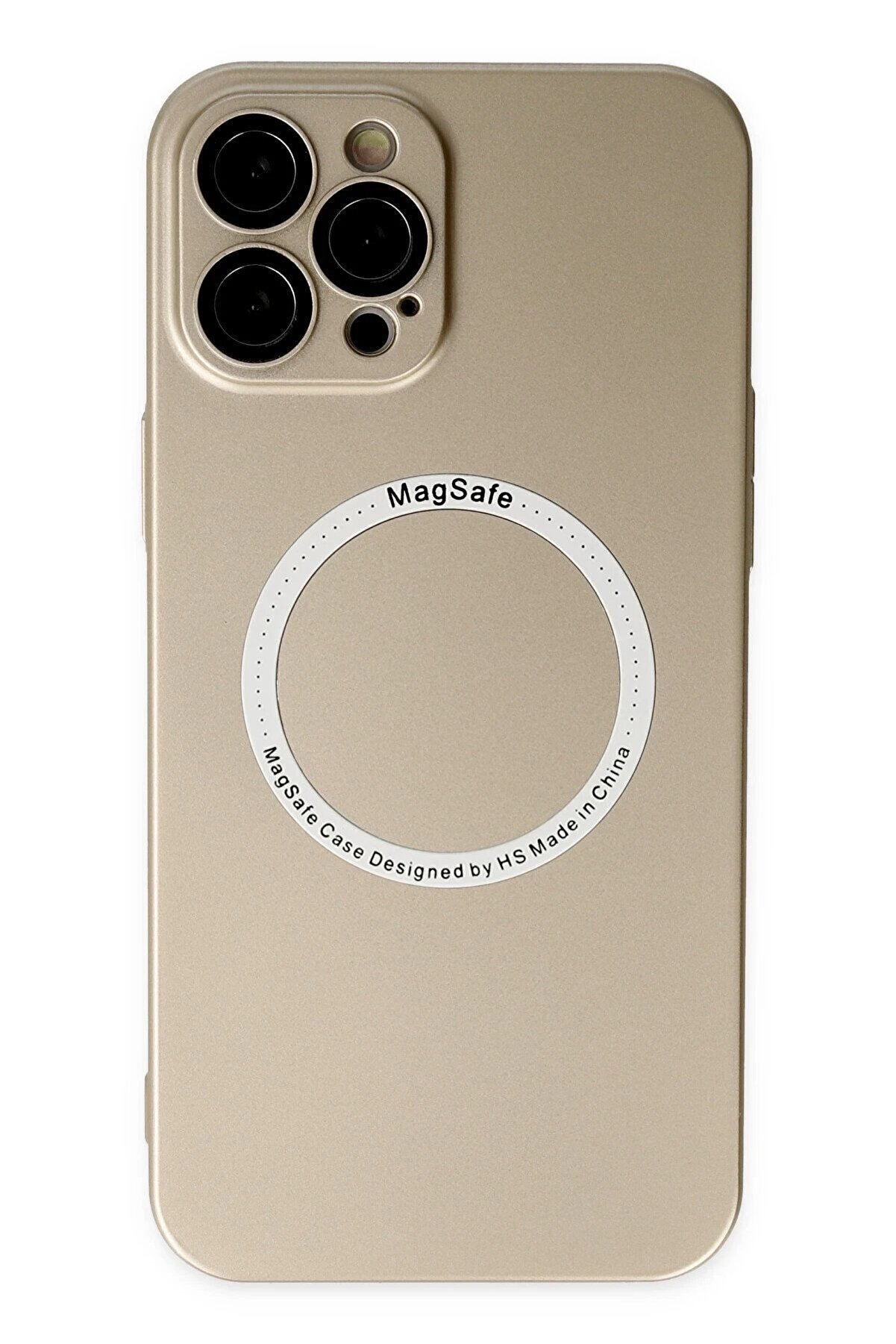 CepteToptan iPhone 12 Pro Kılıf Jack Magneticsafe Lens Silikon - Gold - DROPX6595-3548