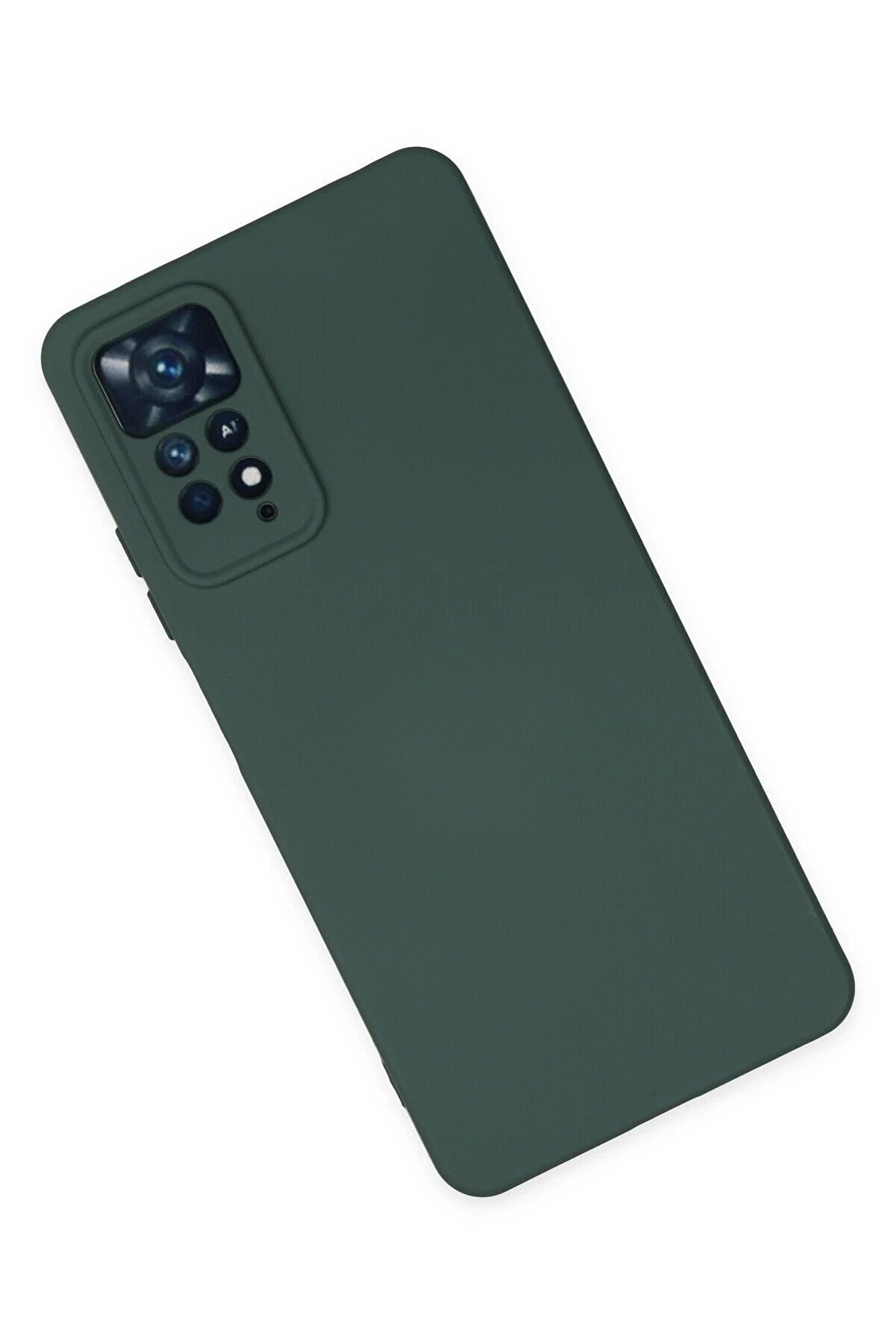 Xi̇aomi̇ Redmi̇ Note 11 Pro Kılıf Nano İçi̇ Kadi̇fe Si̇li̇kon - Koyu Yeşi̇l - Dropx6024-3374