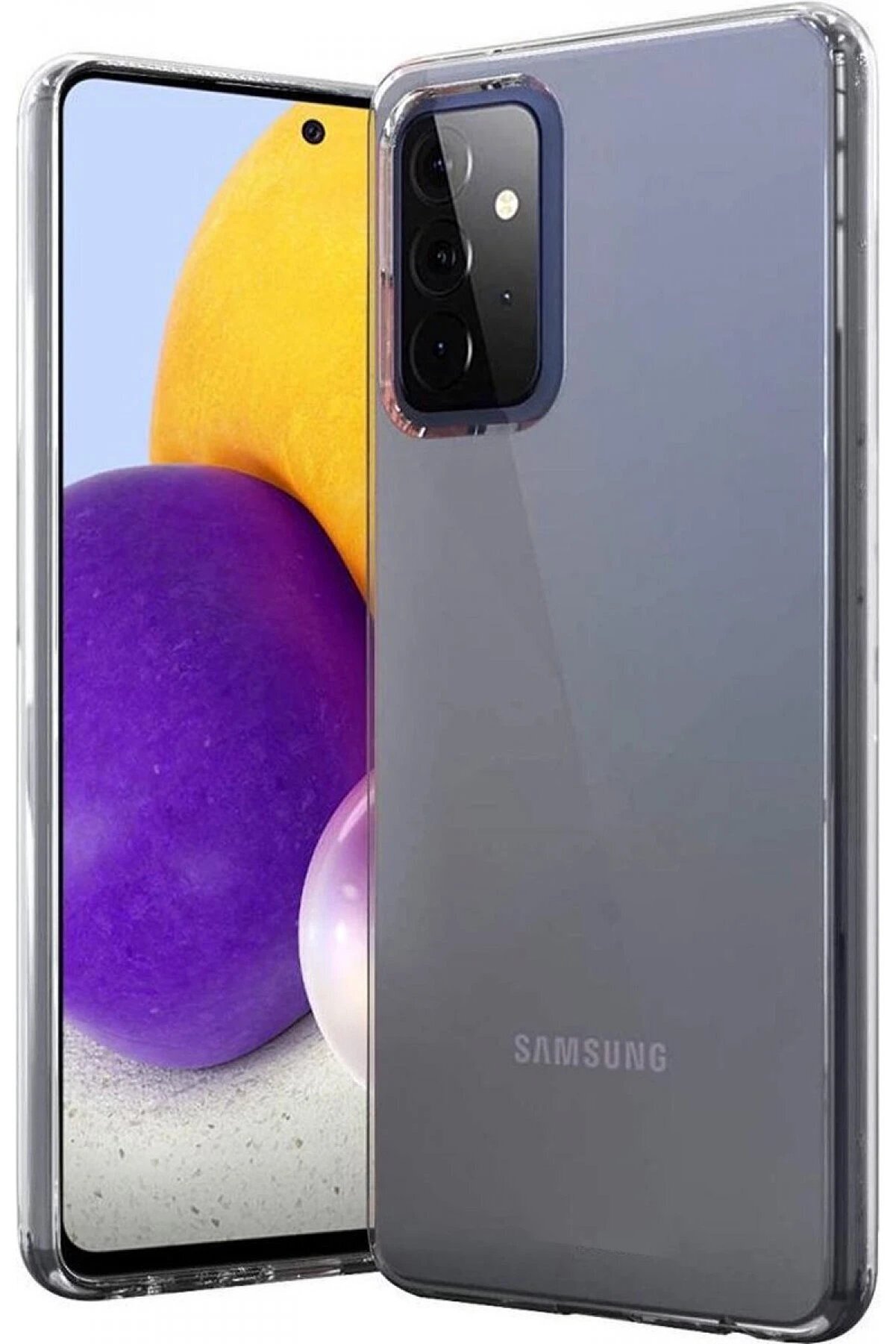 Samsung Galaxy A72 Kılıf Lüx Şeffaf Si̇li̇kon - Dropx3294-4596