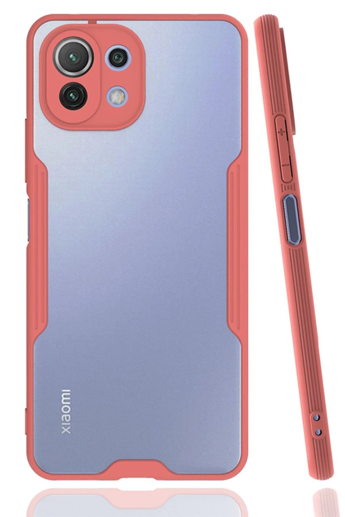 CepteToptan Xiaomi Mİ 11 Lite Kılıf Platin Silikon - Pembe - DROPX5269-2744