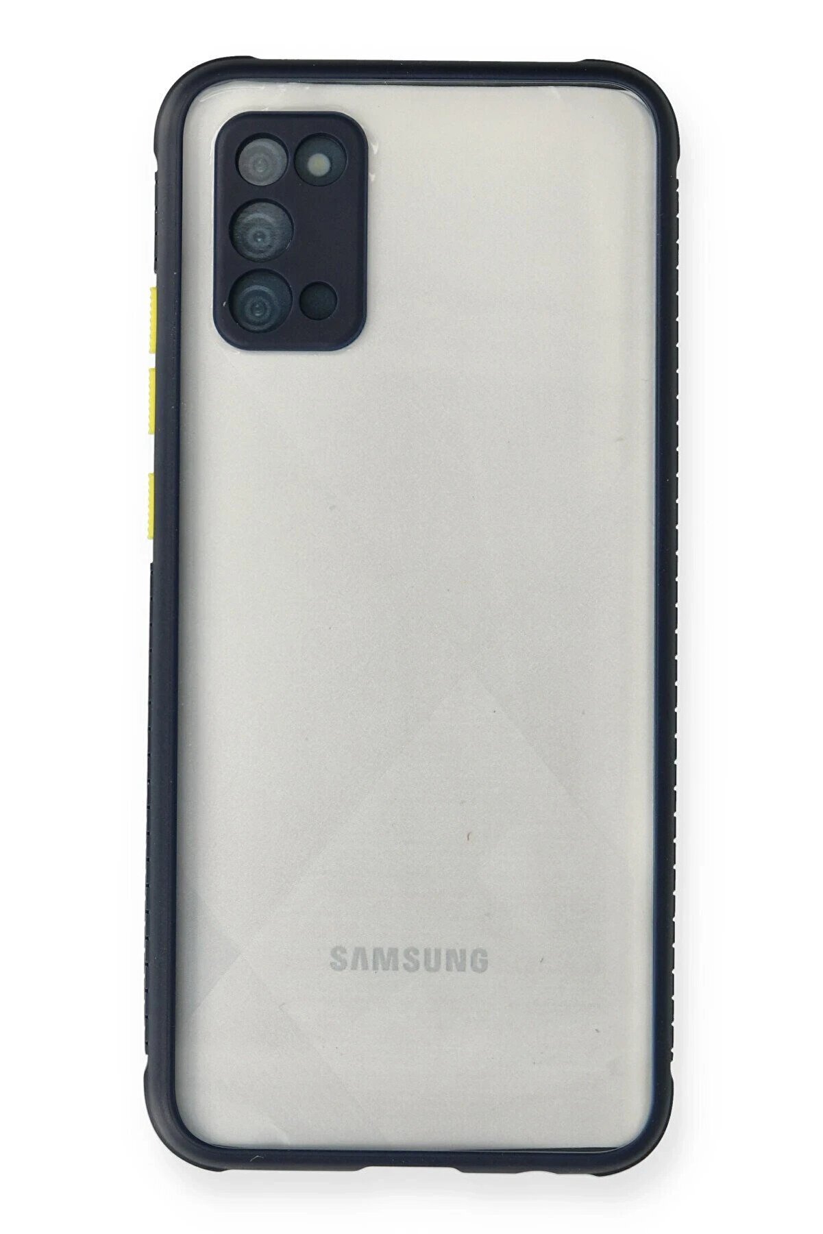 CepteToptan Samsung Galaxy A02S Kılıf Miami Şeffaf Silikon - Lacivert - DROPX5434-1704