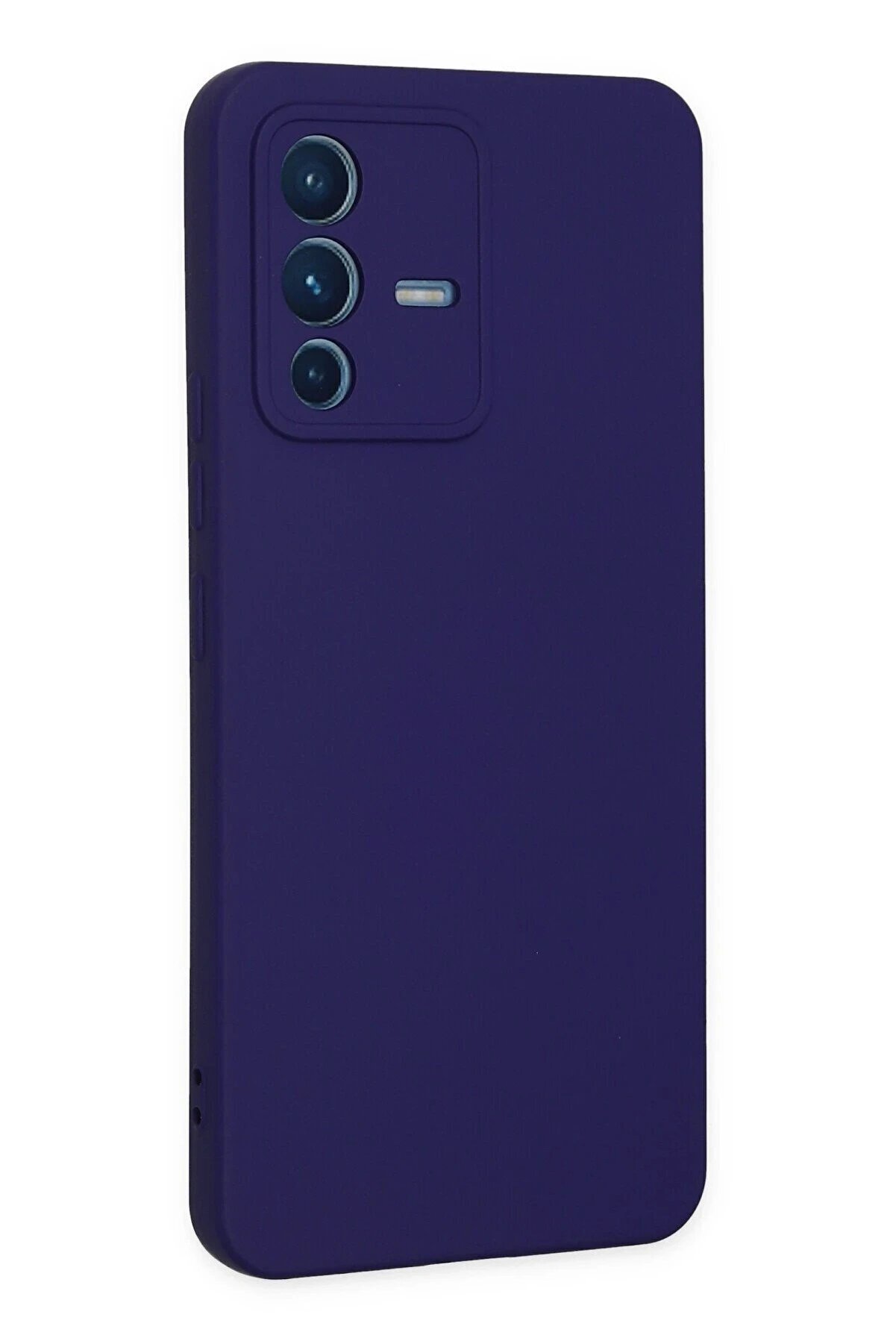 Vi̇vo V23 5G Kılıf Nano İ&ccedil;i̇ Kadi̇fe Si̇li̇kon - Mor - Dropx2826-2441