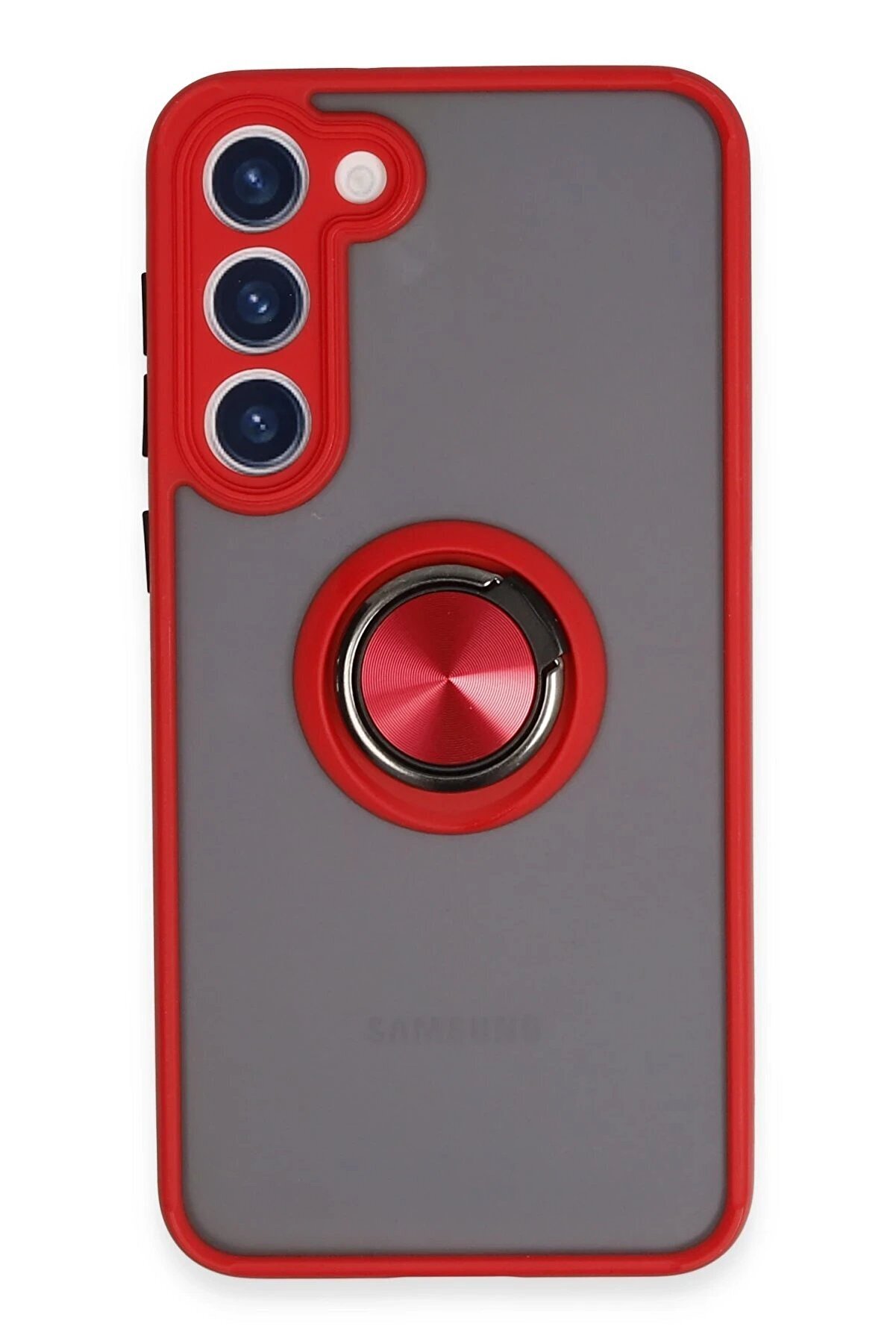 CepteToptan Samsung Galaxy S23 Plus Kılıf Montreal Y&uuml;z&uuml;kl&uuml; Silikon Kapak - Kırmızı - DROPX5773-6907