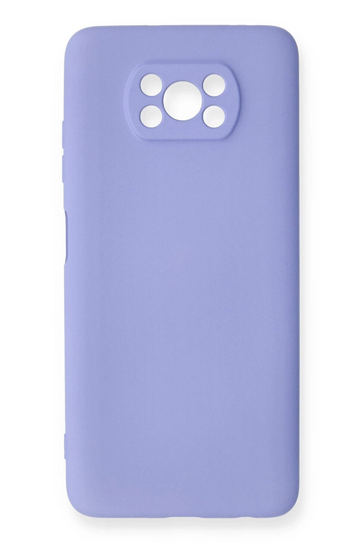 CepteToptan Xiaomi Pocophone X3 Kılıf Nano içi Kadife Silikon - Lila - DROPX3723-2833