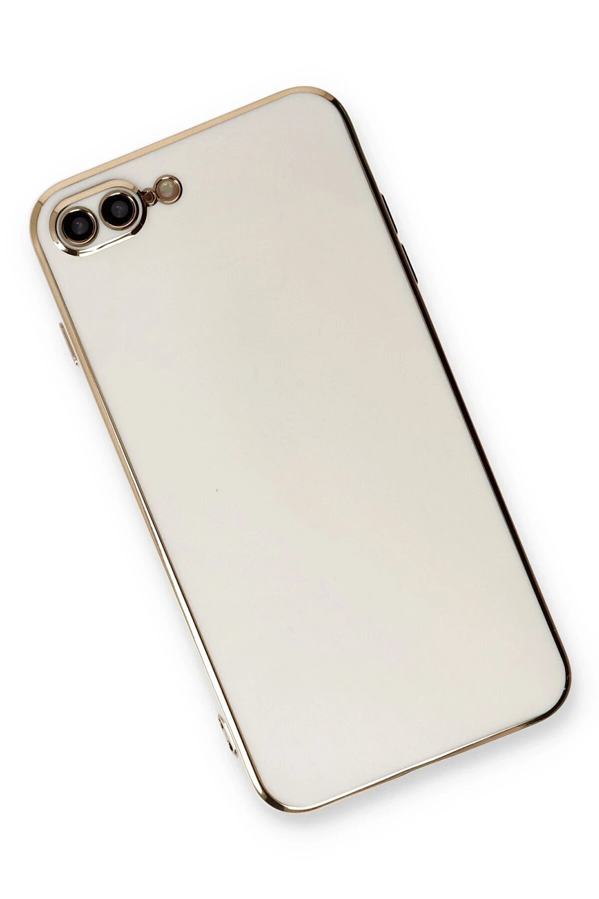 İphone 7 Plus Kılıf Volet Si̇li̇kon - Beyaz - Dropx8875-7552