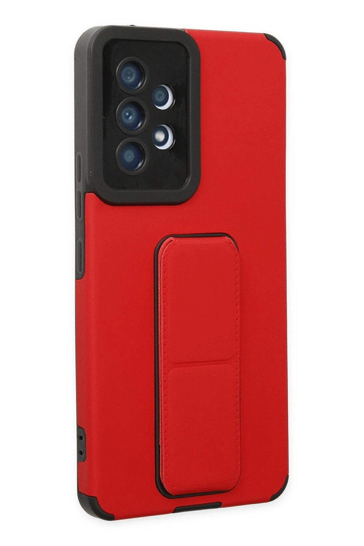 Samsung Galaxy A53 5G Kılıf Mega Standlı Si̇li̇kon - Kırmızı - Dropx3888-5907