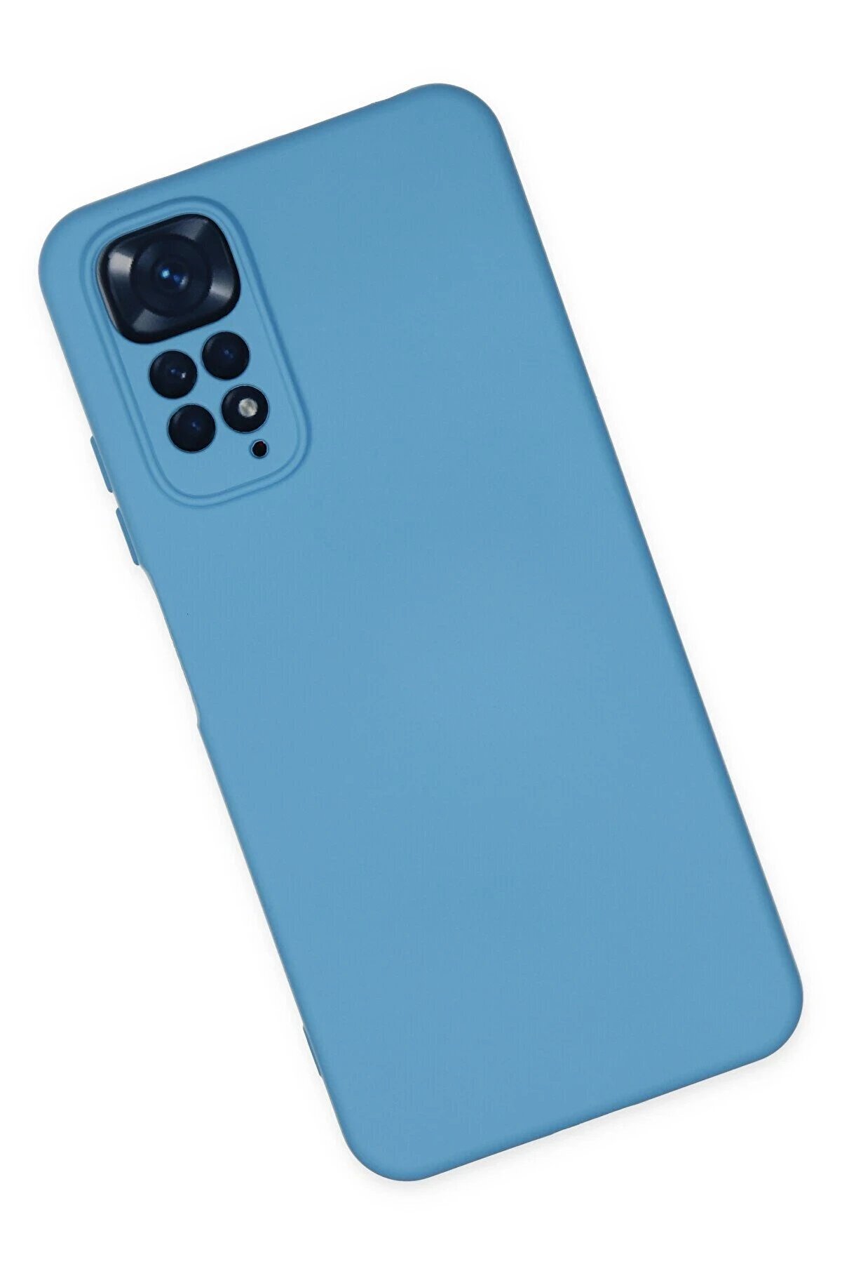 Xi̇aomi̇ Redmi̇ Note 11 Kılıf Nano İçi̇ Kadi̇fe Si̇li̇kon - Mavi̇ - Dropx8849-9394