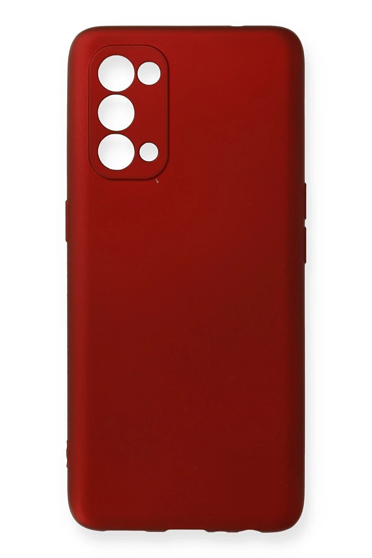 CepteToptan Oppo Reno 5 Kılıf First Silikon - Bordo - DROPX9638-7894