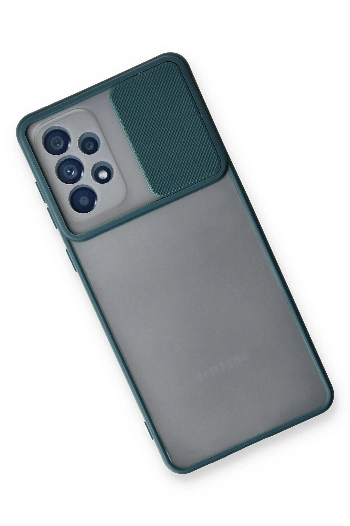 Samsung Galaxy A33 5G Kılıf Palm Buzlu Kamera S&uuml;rg&uuml;l&uuml; Si̇li̇kon - Yeşi̇l - Dropx9883-3980