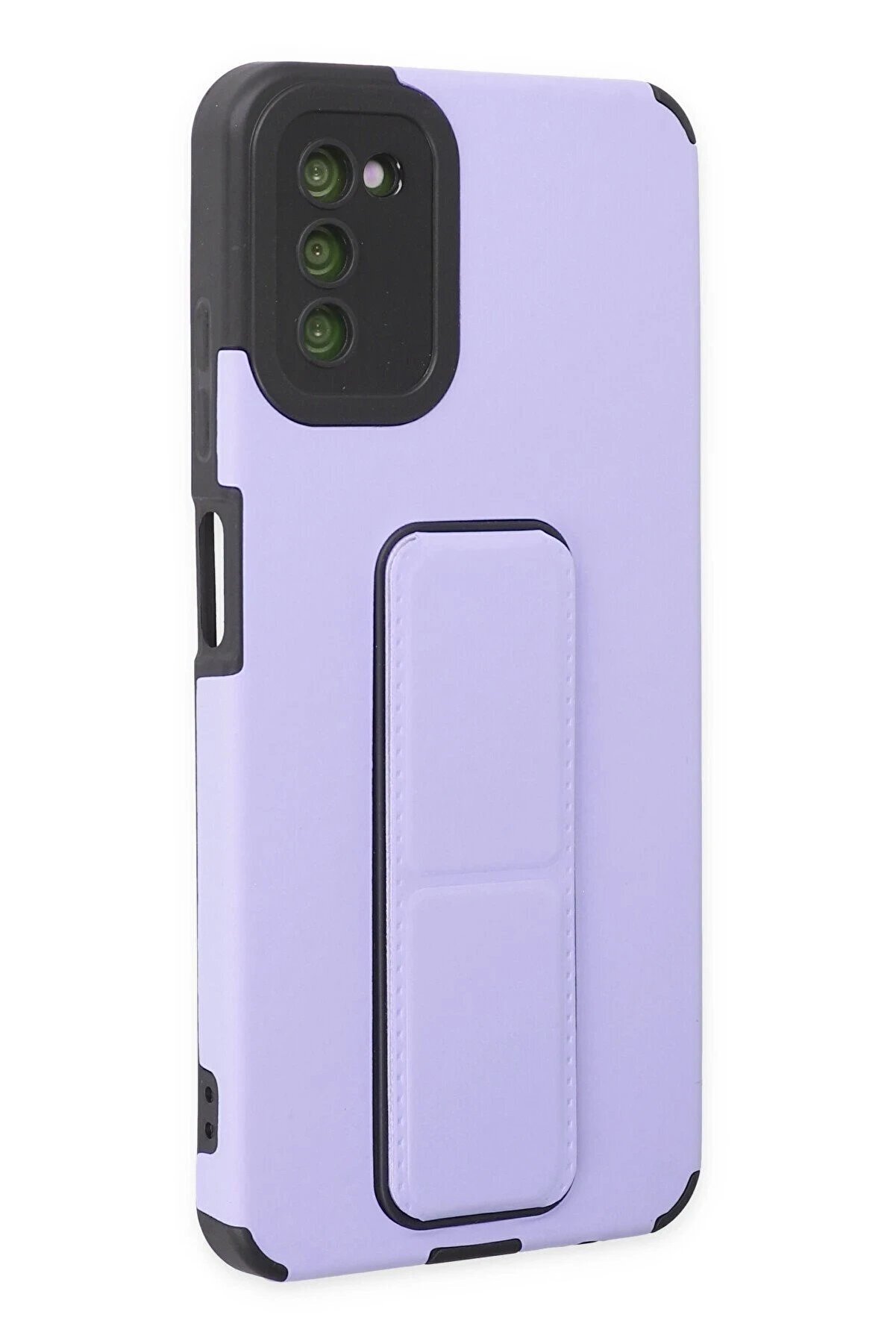 Samsung Galaxy A03S Kılıf Mega Standlı Si̇li̇kon - Li̇la - Dropx9630-1491