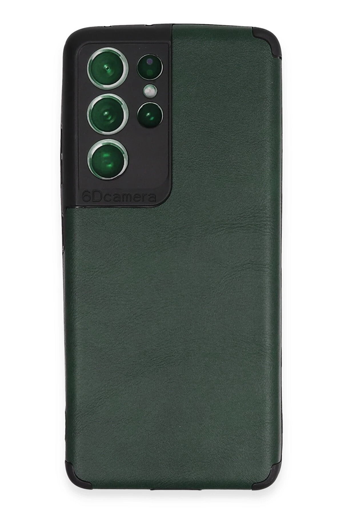 CepteToptan Samsung Galaxy S21 Ultra Kılıf Loop Deri Silikon - Yeşil - DROPX5939-4854