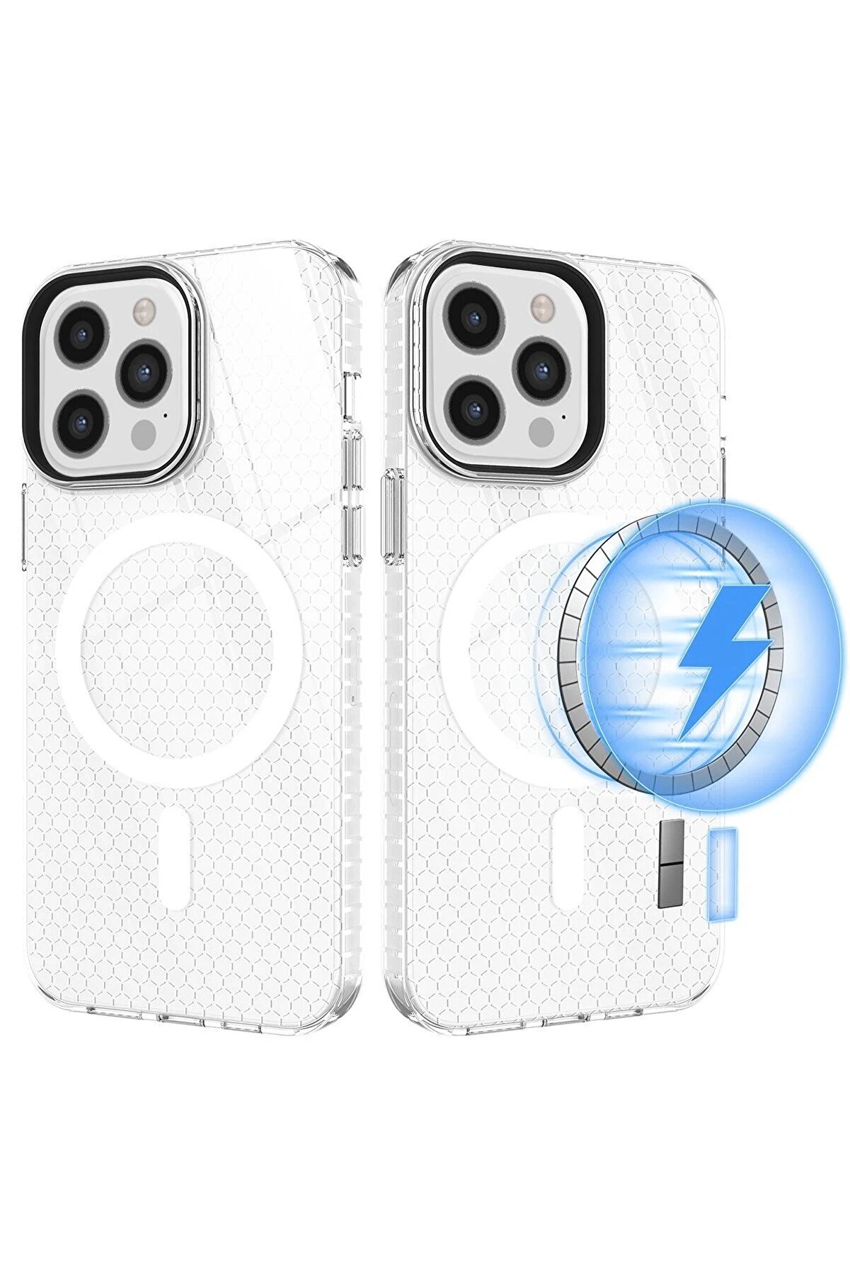 İphone 12 Pro Max Kılıf Beta Magneti̇csafe Si̇li̇kon - Şeffaf - Dropx1940-7291