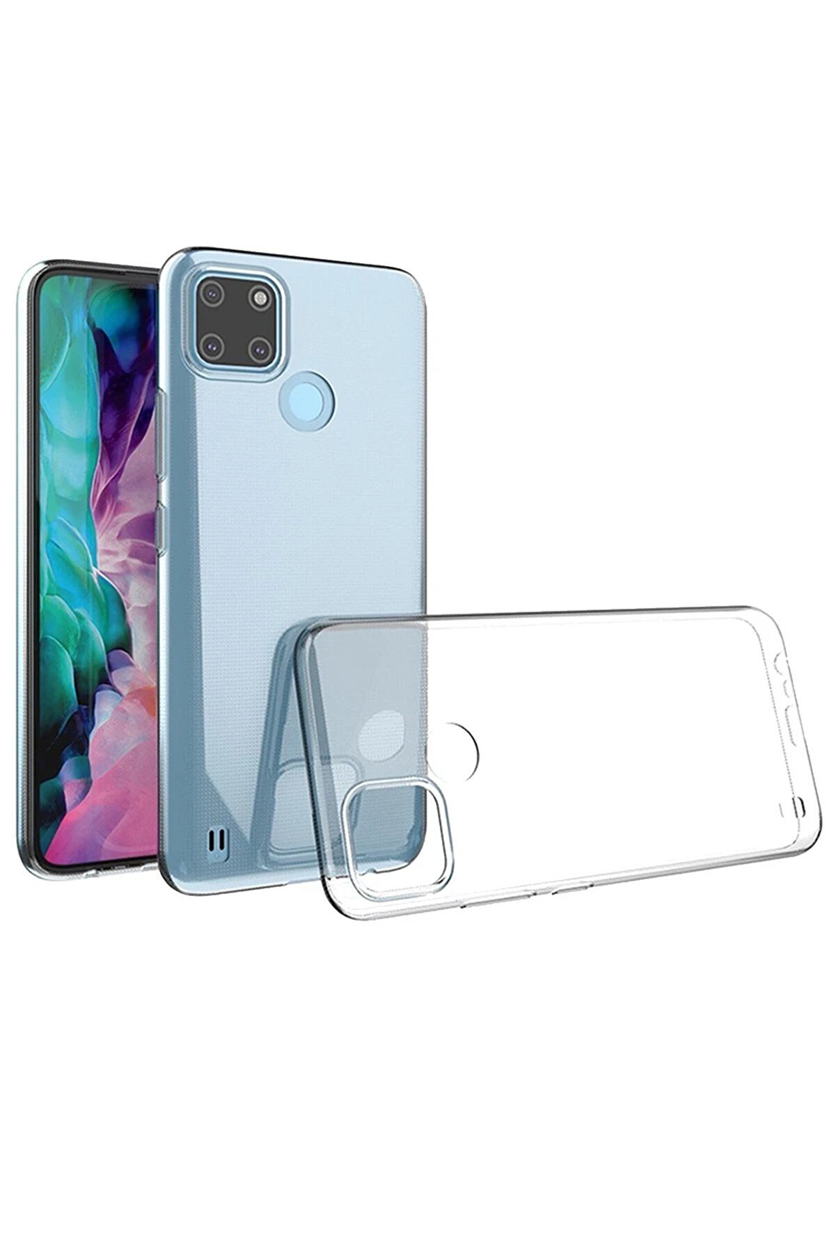 CepteToptan Realme C25Y Kılıf L&uuml;x Şeffaf Silikon - DROPX5701-3084