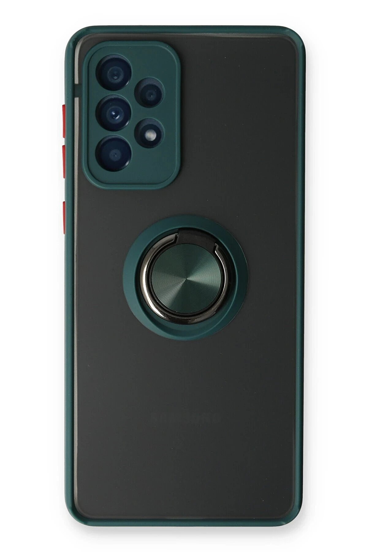 CepteToptan Samsung Galaxy A73 5G Kılıf Montreal Yüzüklü Silikon Kapak - Yeşil - DROPX1305-5790