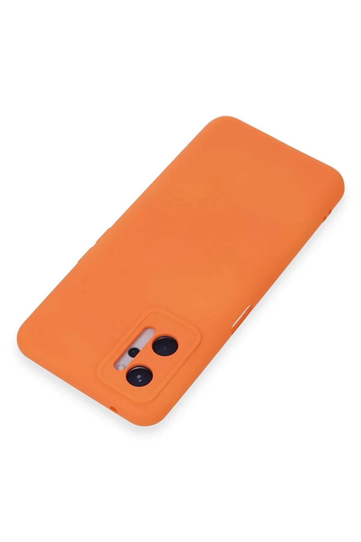 Realme 9İ 4G Kılıf Nano İ&ccedil;i̇ Kadi̇fe Si̇li̇kon - Turuncu - Dropx8701-9256