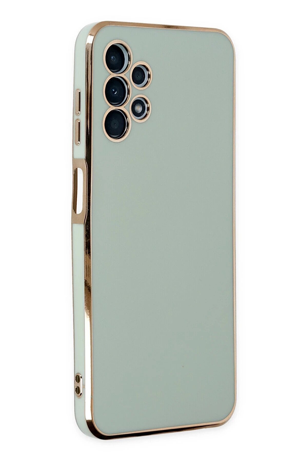 CepteToptan Samsung Galaxy A13 4G Kılıf Volet Silikon - Açık Yeşil - DROPX2880-9056