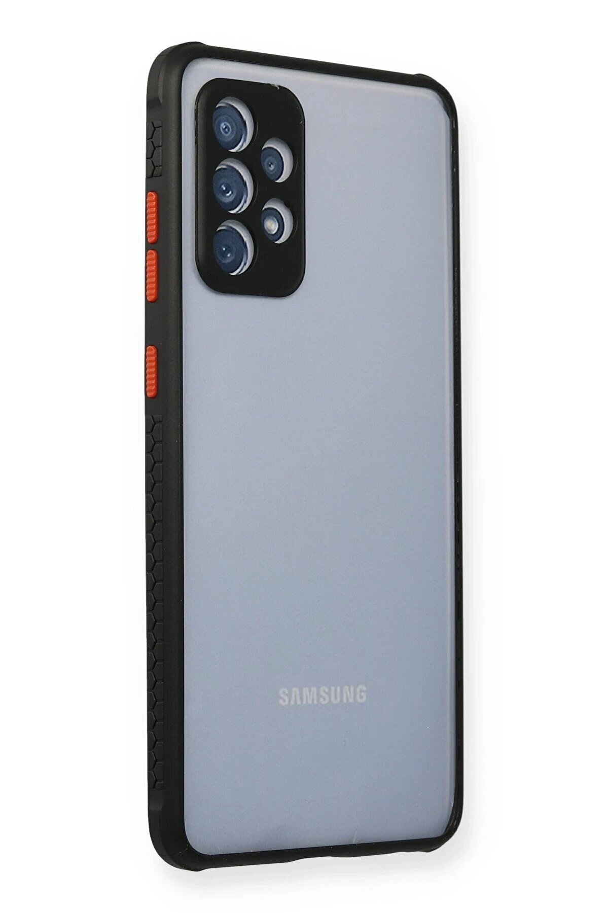 CepteToptan Samsung Galaxy A72 Kılıf Miami Şeffaf Silikon - Siyah - DROPX4120-1148
