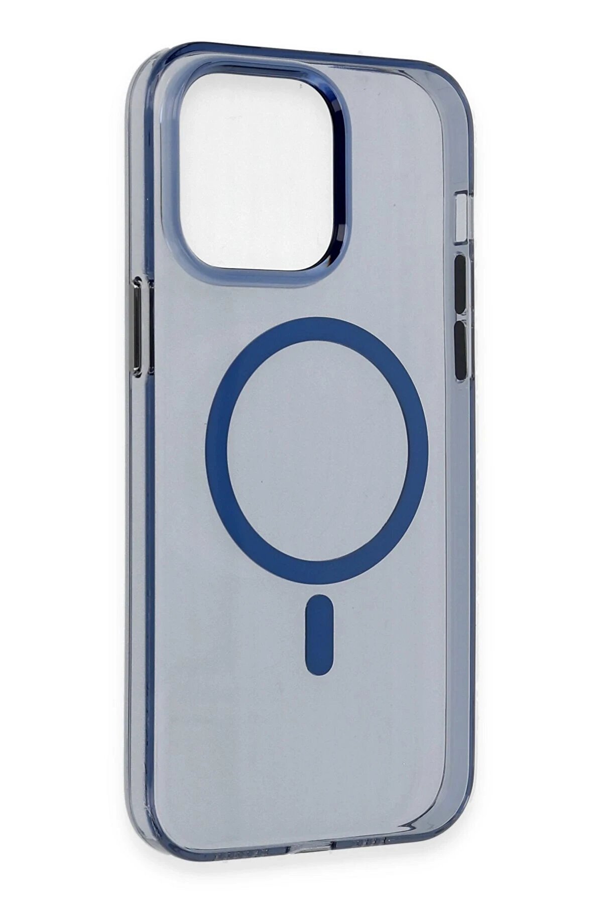 İphone 13 Pro Max Kılıf Tron Şeffaf Magsafe Kapak - Mavi̇ - Dropx4313-4200
